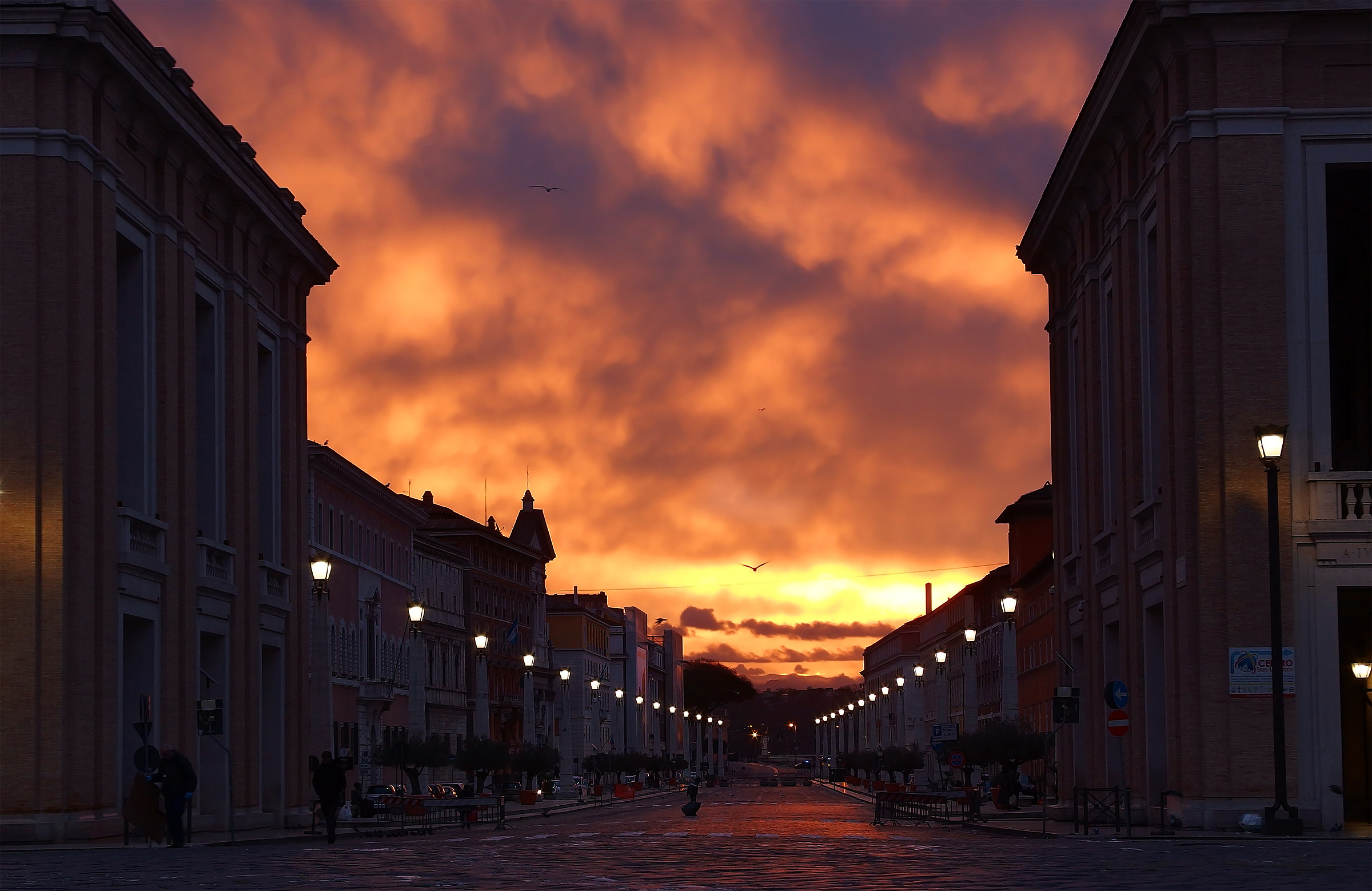 Burning dawn in San Pietro