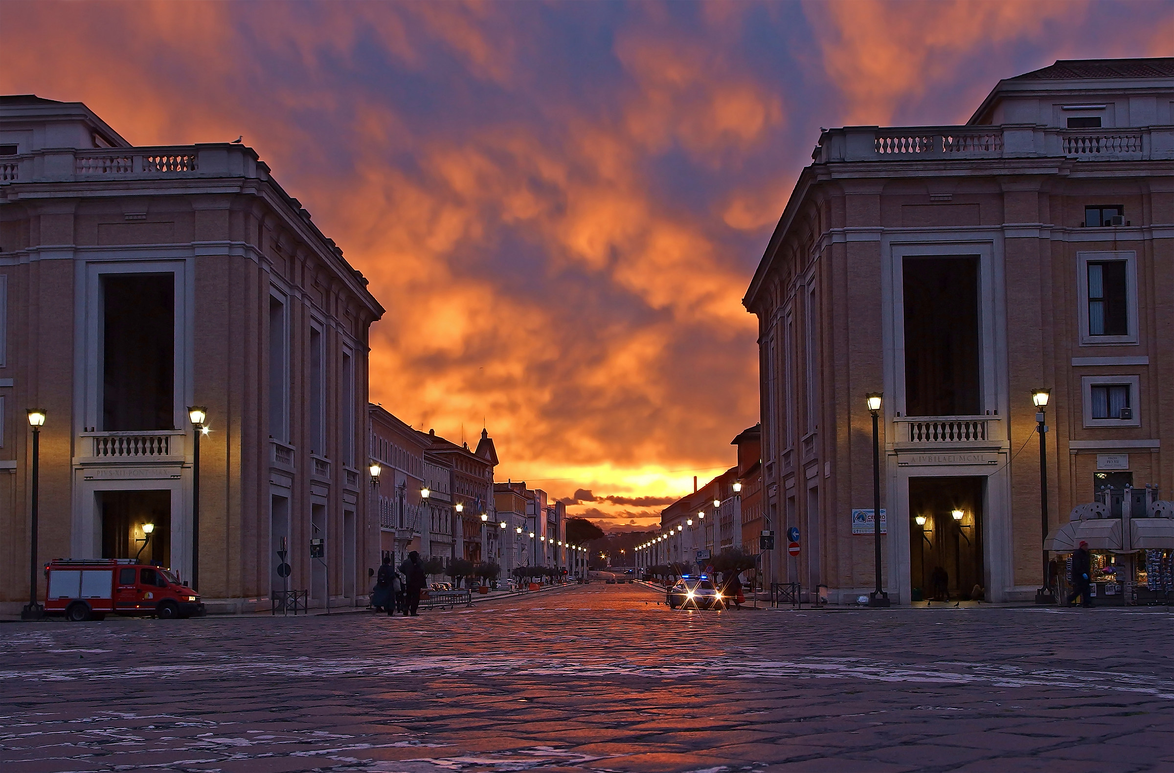 Burning dawn in San Pietro