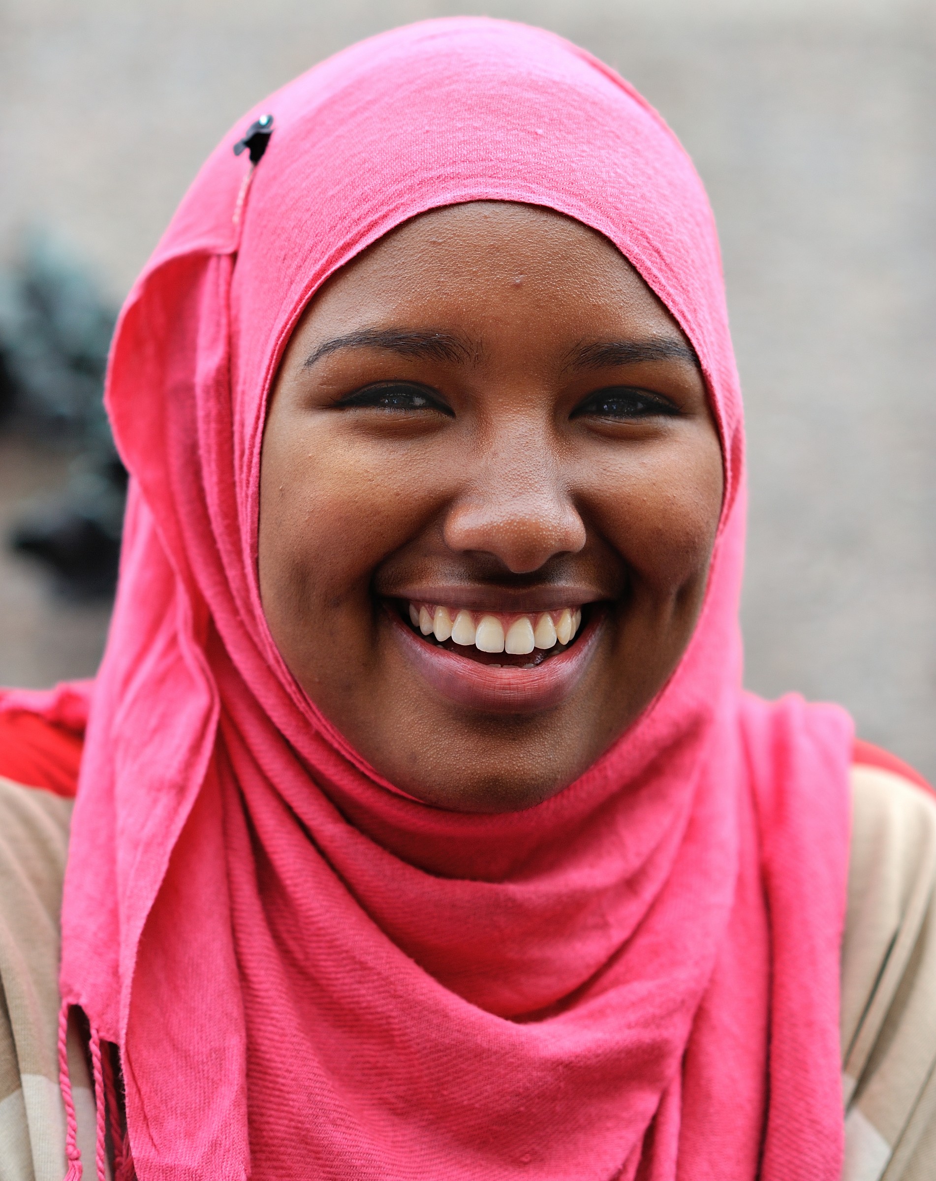 S'è fatta ritrarre con un gran sorriso