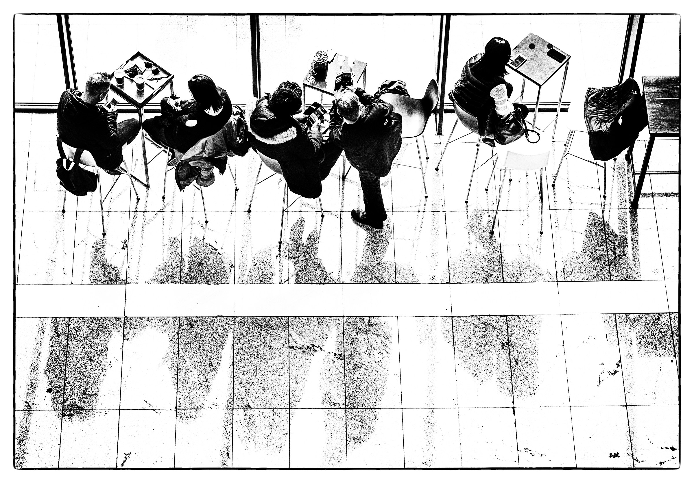 Phones, People, Shadows.......