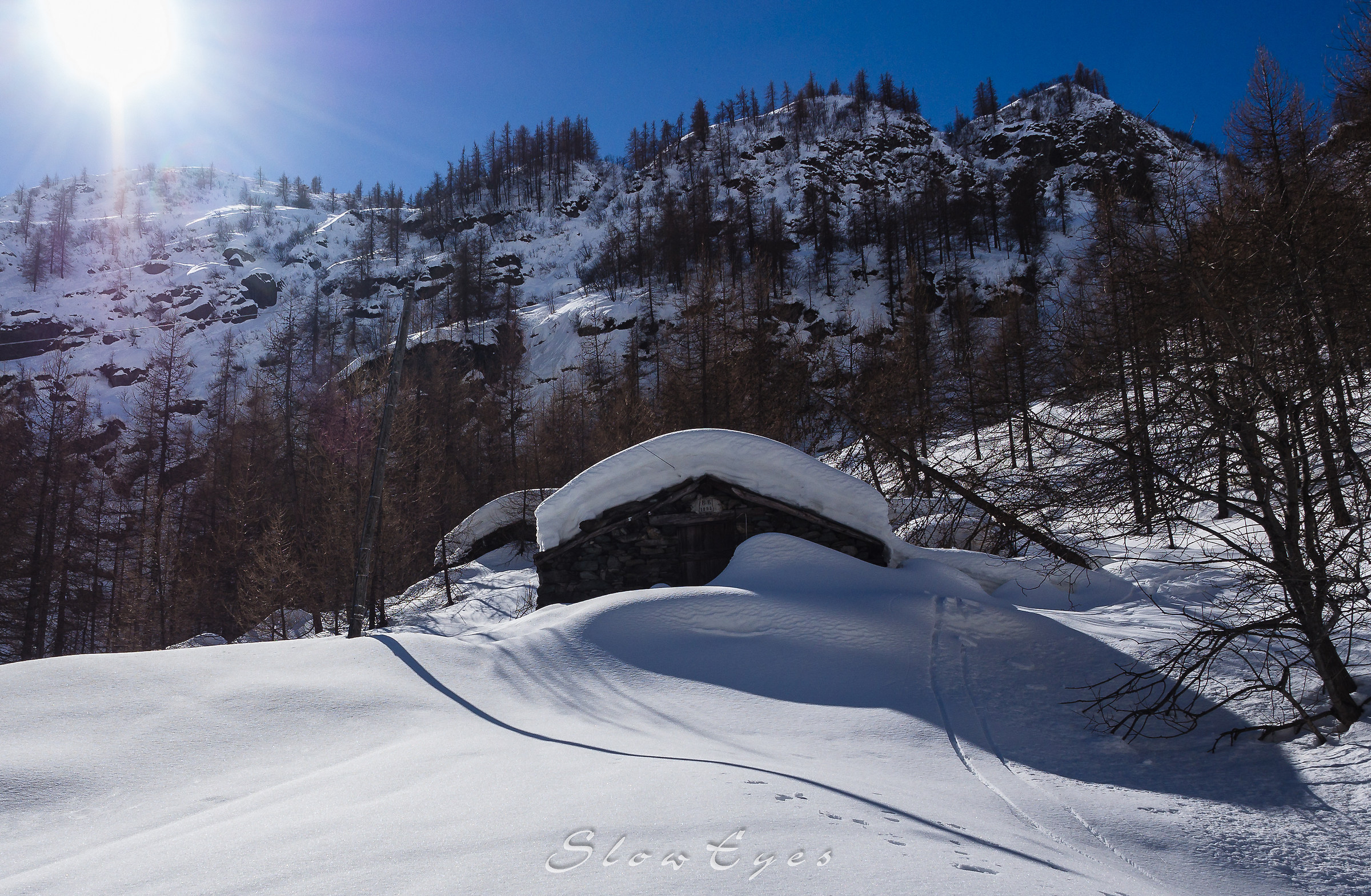 in cammino verso Pian della Mussa