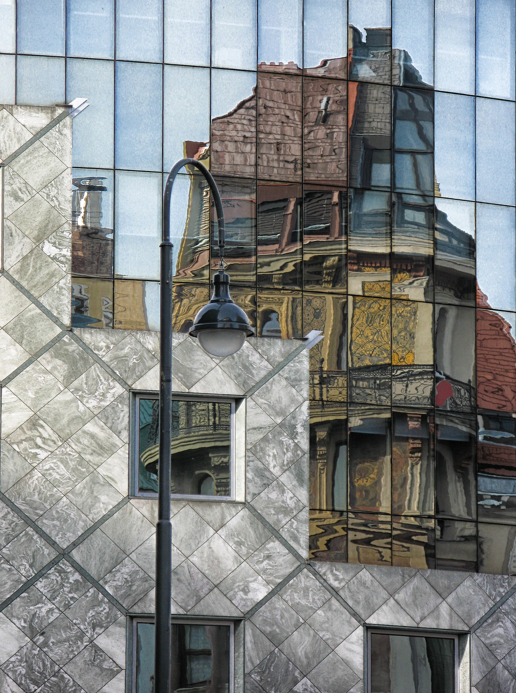 The old reflection in the new