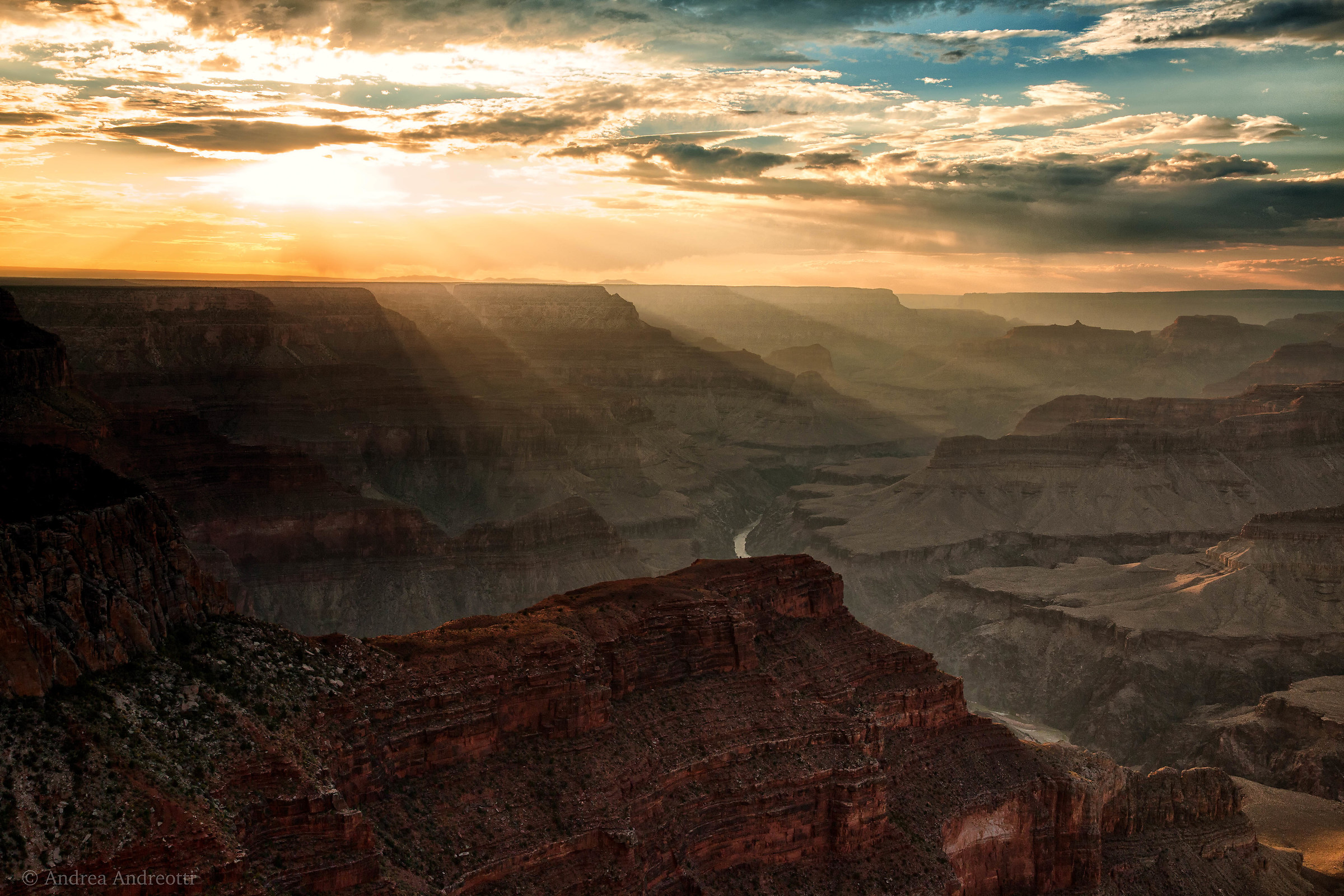 Sunset on the Colorado River at the Grand Canyon