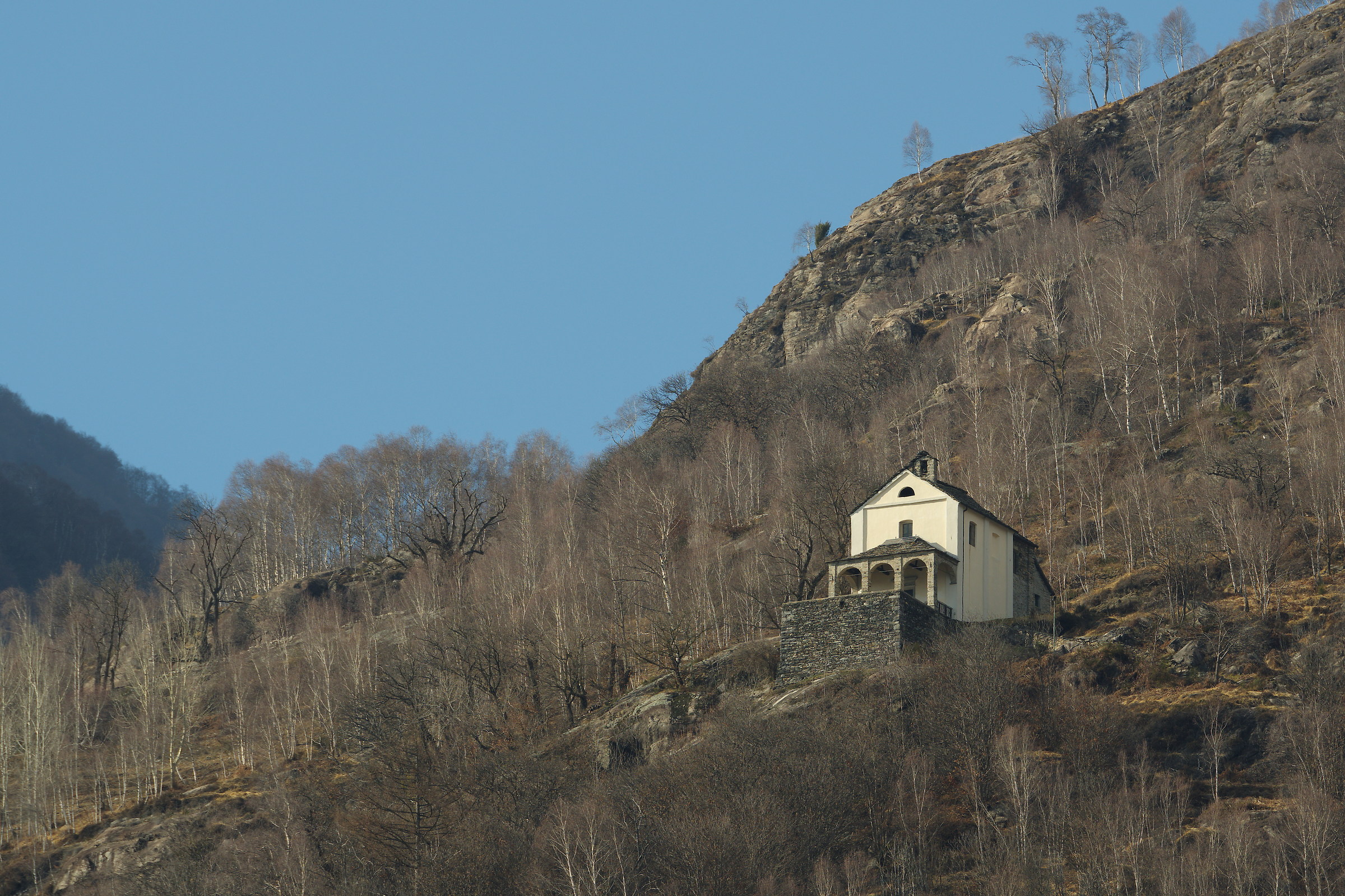 Oratorio S. Anna above Tegna, Ticino, Switzerland