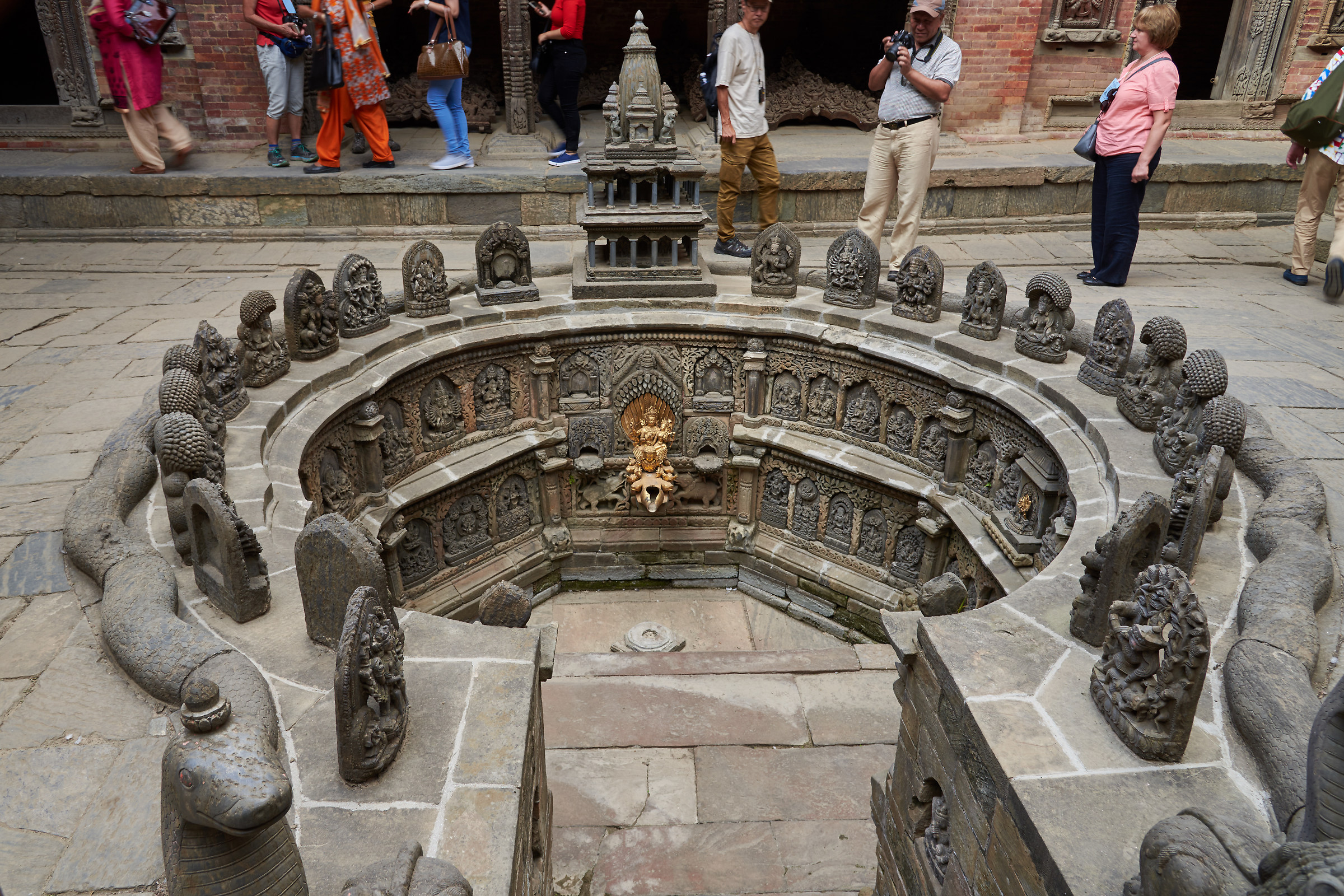 Cortile interno di una antica residenza di Patan