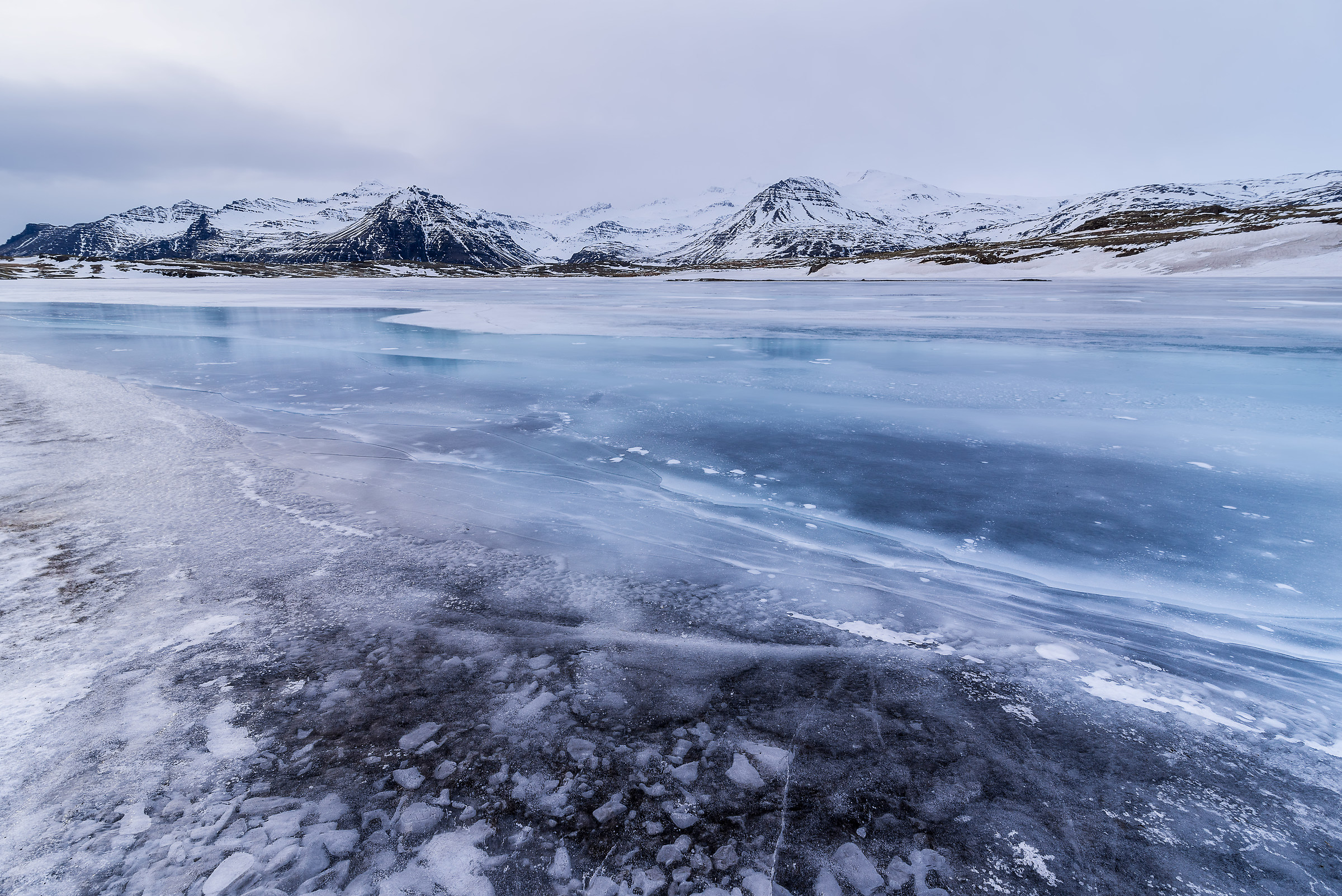Frozen lake