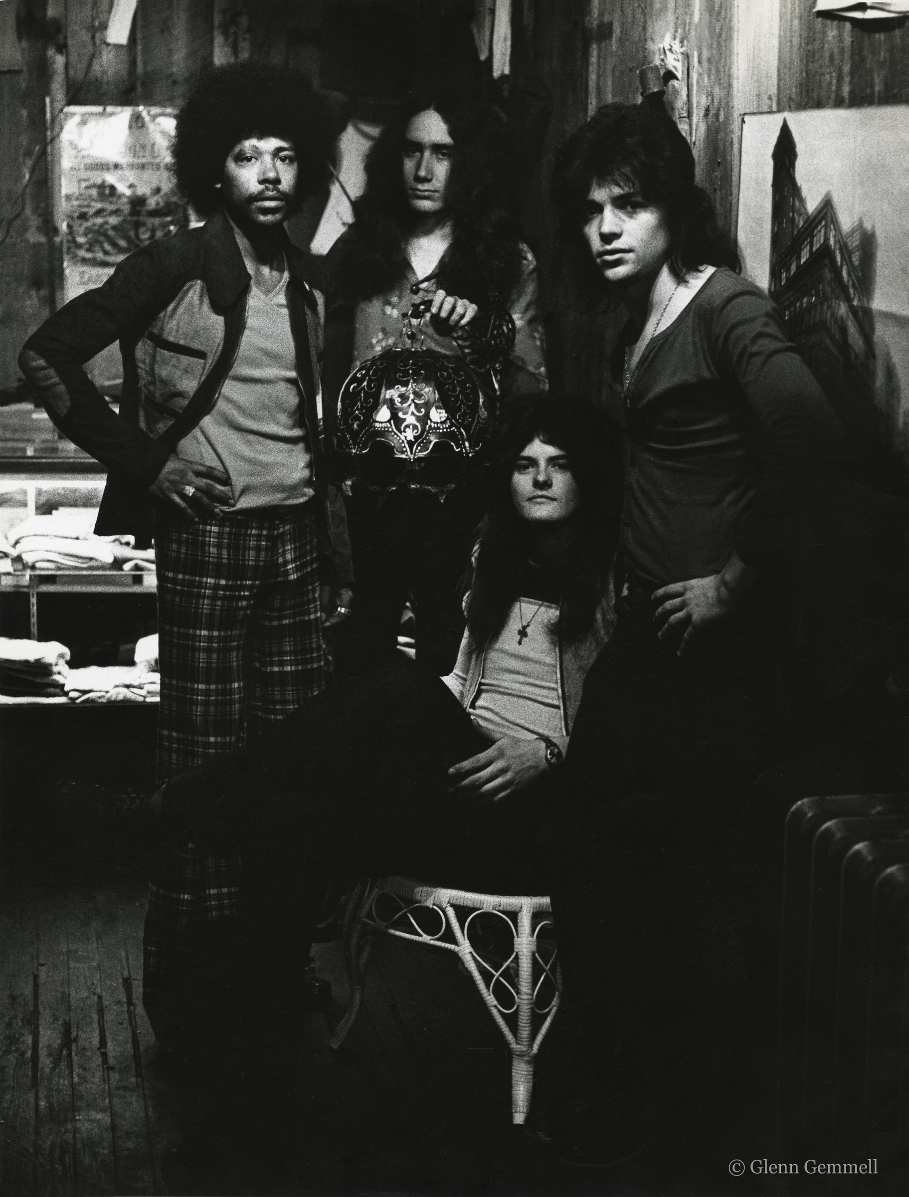 Guys in a clothing boutique