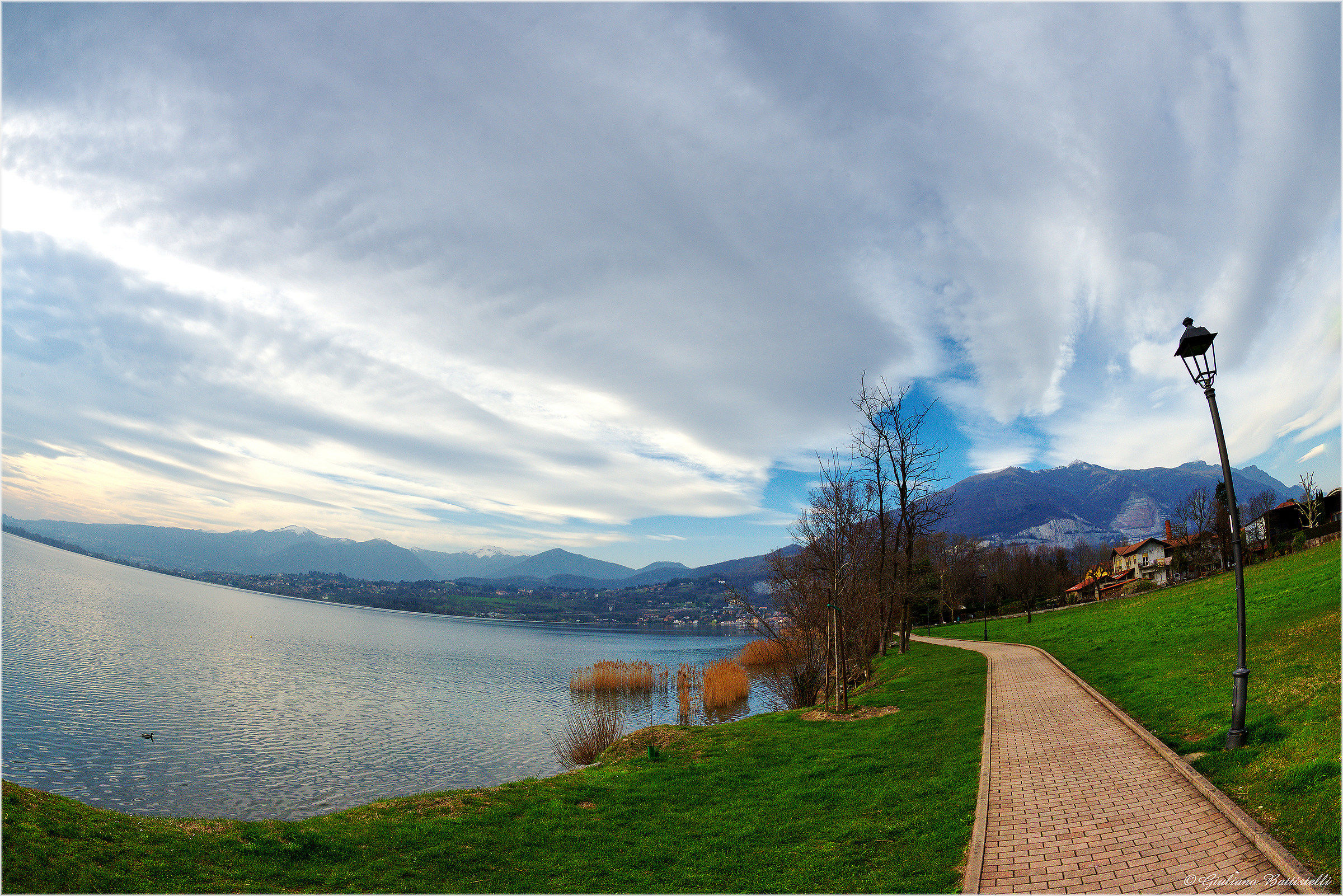 The path that is lost behind the lake ...