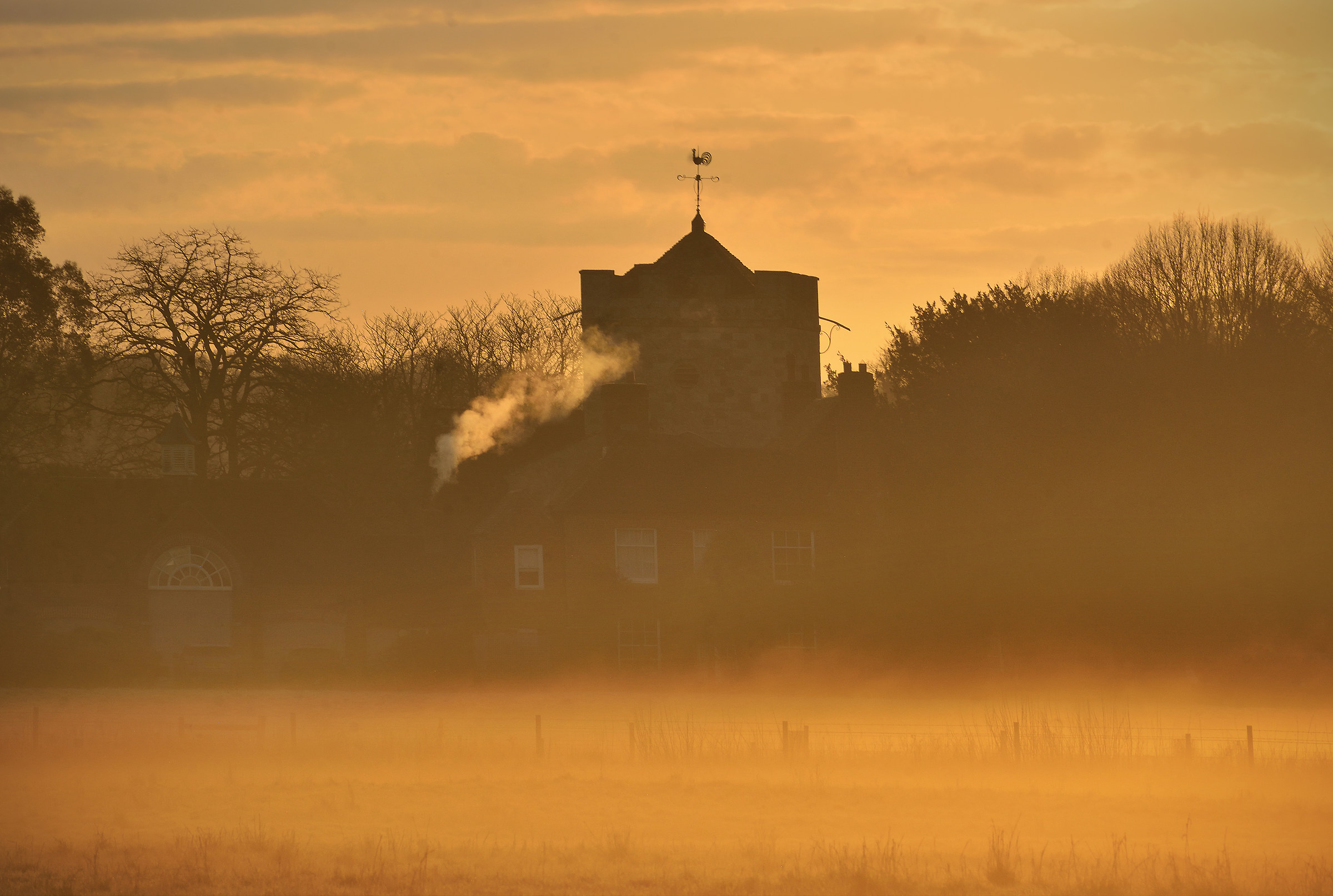 A Week before Easter, the English Saxon Church at Dawn