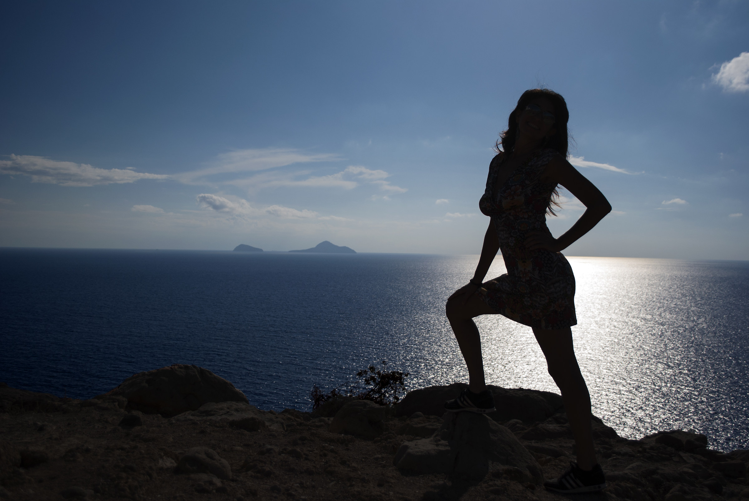 backlight of the Greek Sea