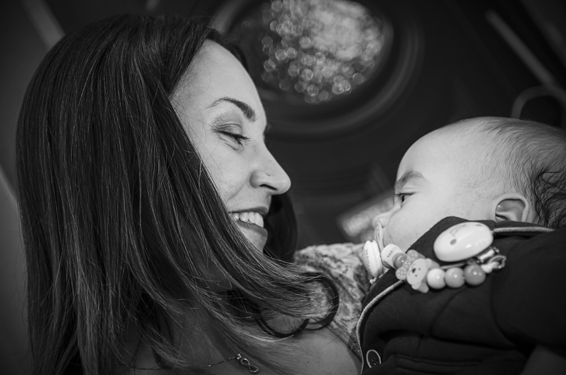 Mom's love in black and white