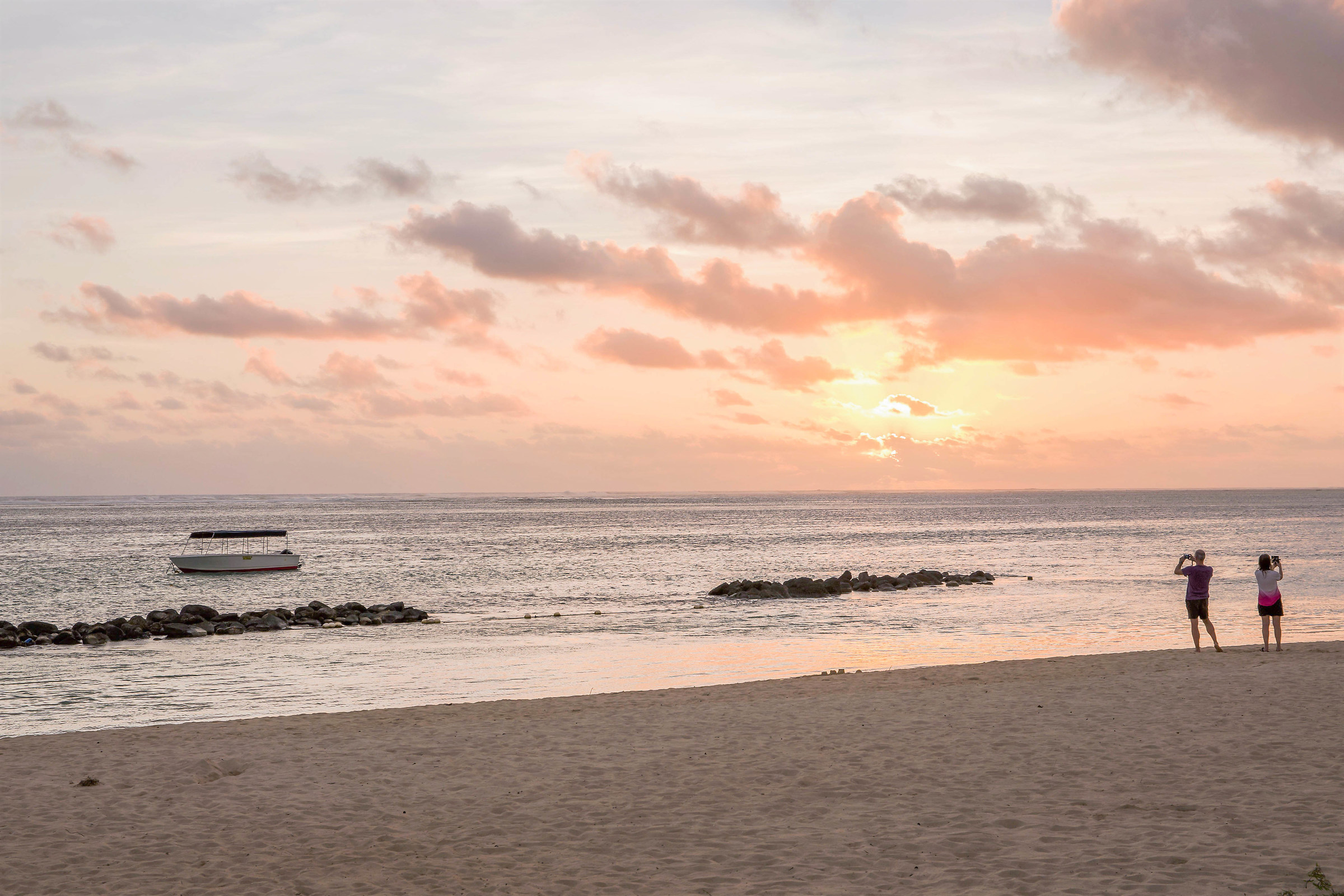fotografando il tramonto a Bel Ombre