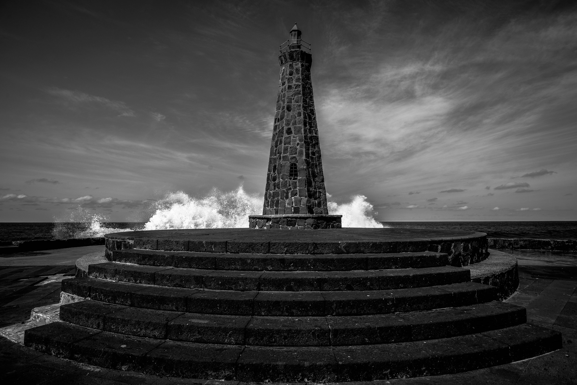 an afternoon at the beach in black and white ..........