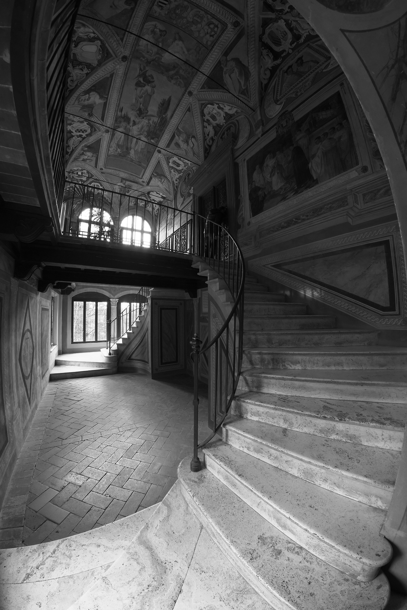 Abbey Monte Oliveto. Partic. library scale