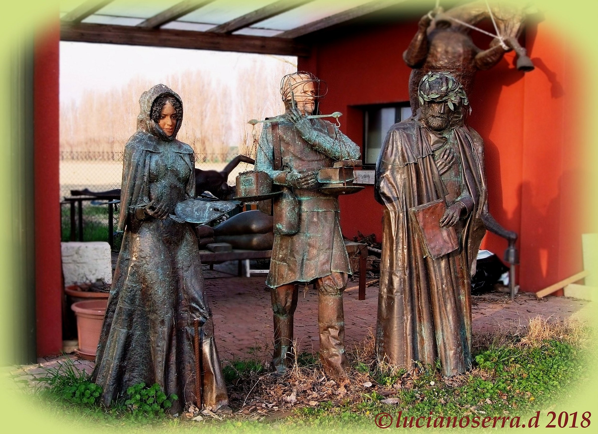 Opere scultoree in rame dell'artista Nicola Zamboni