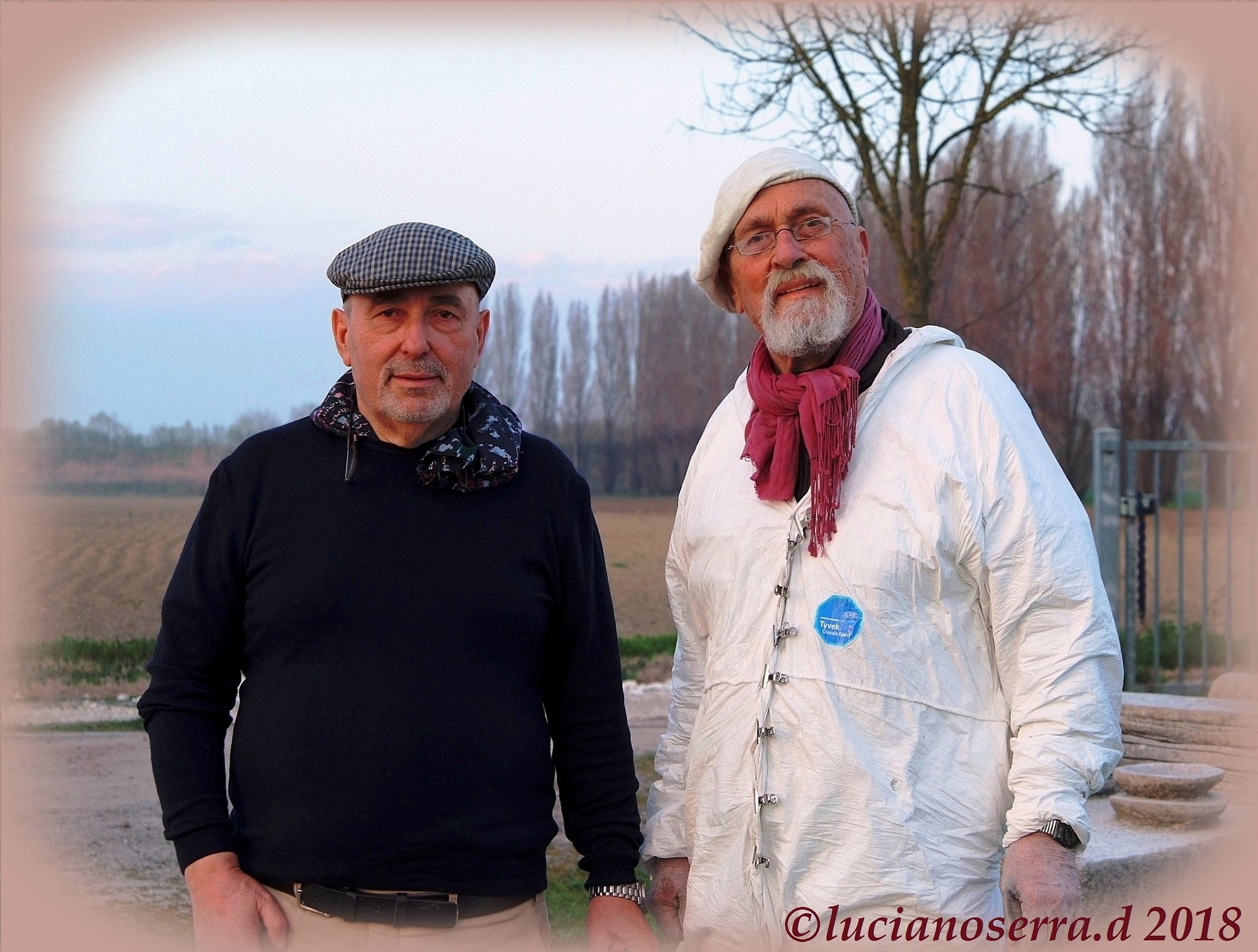 Nicola Zamboni con, a sinistra, l'amico Gianni Melloni