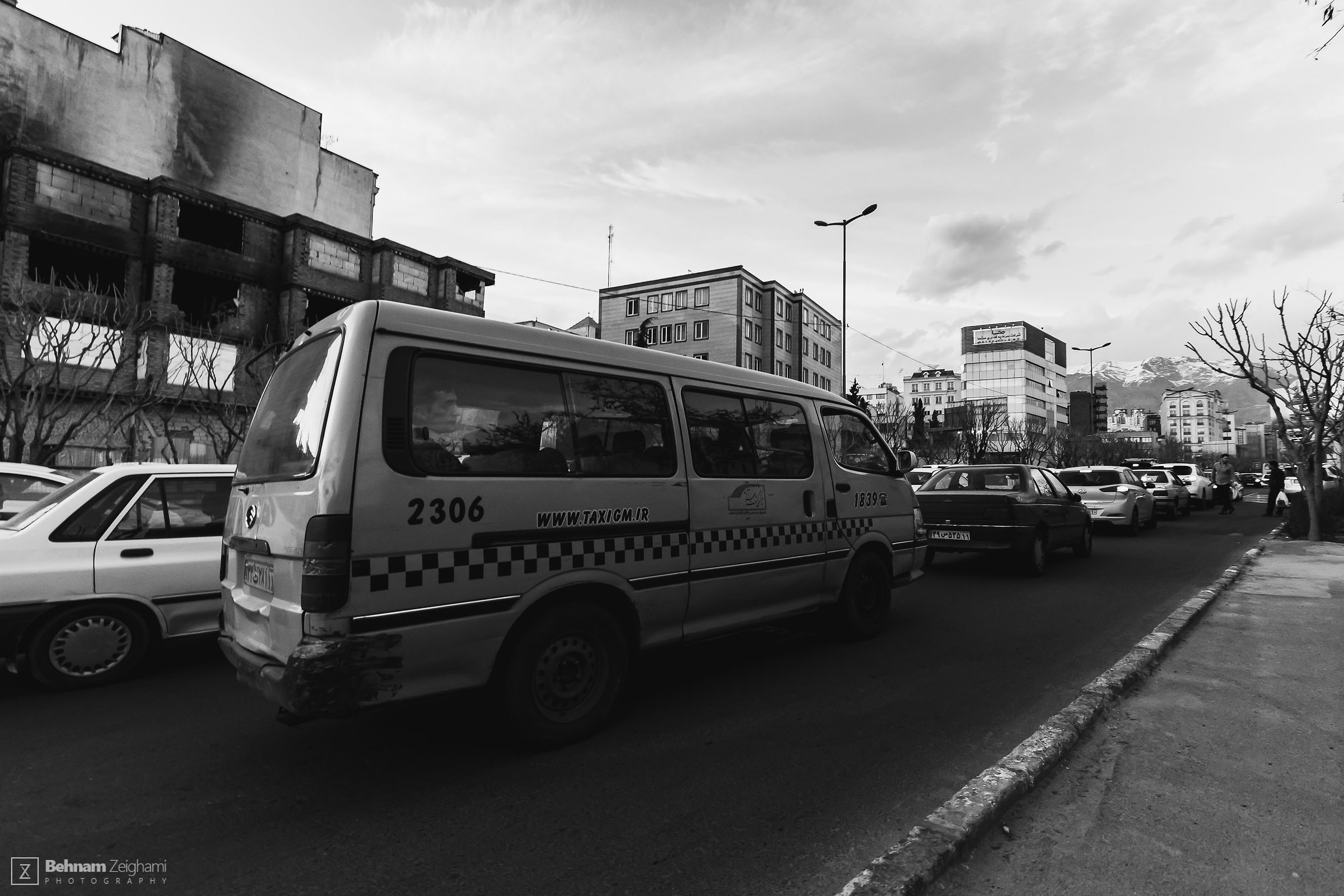 Nel taxi, dopo il lavoro