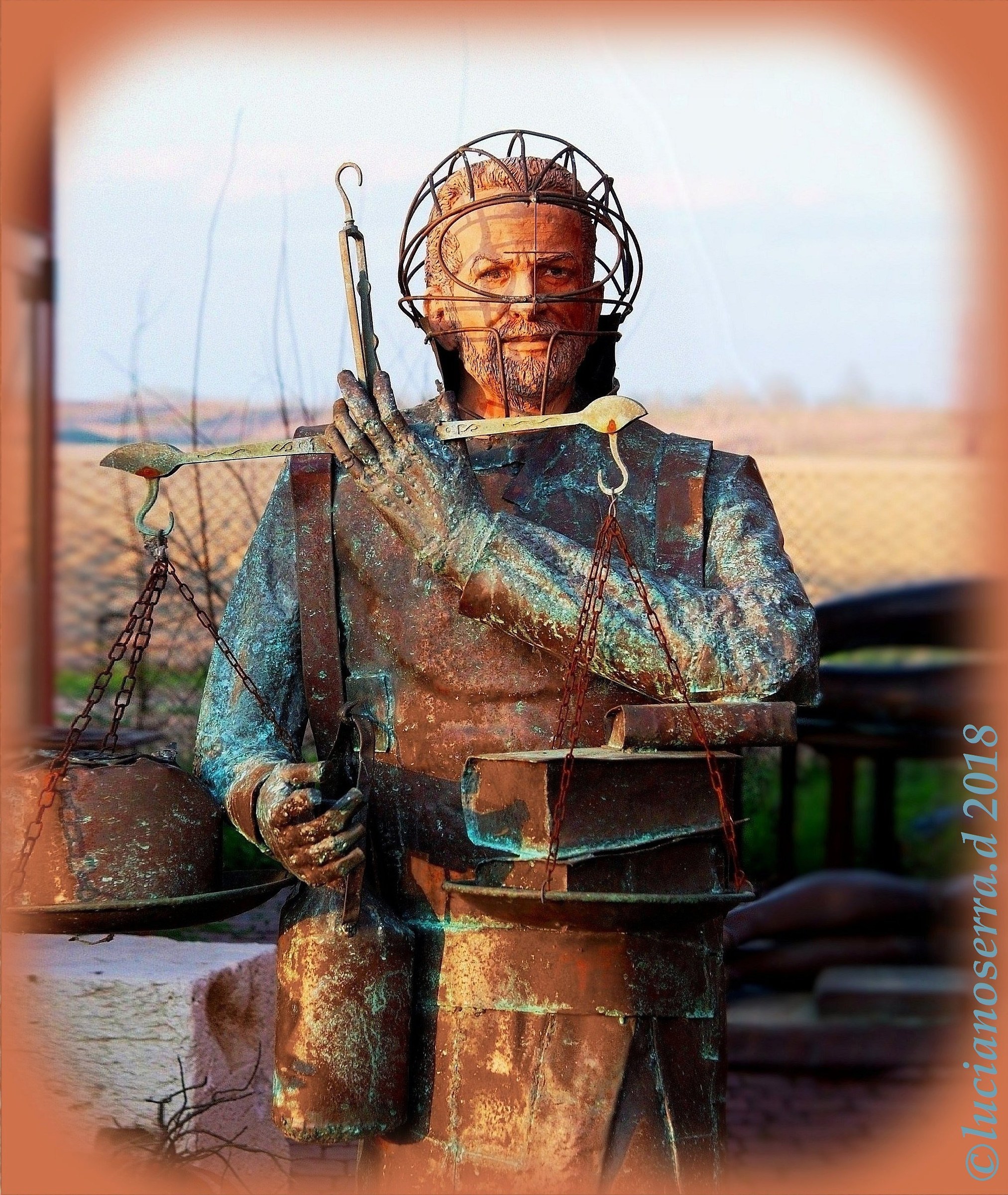 Copper sculptural work by the artist Nicola Zamboni