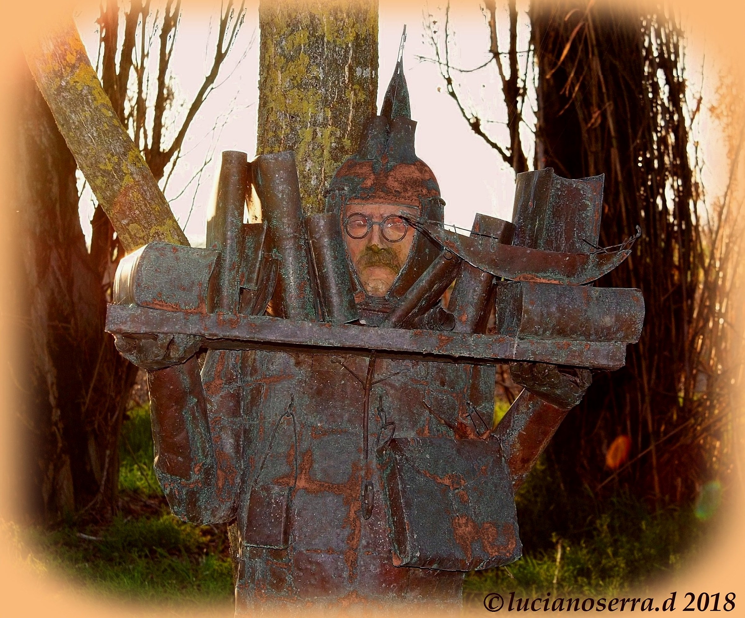 Opera scultorea in rame dell'artista Nicola Zamboni