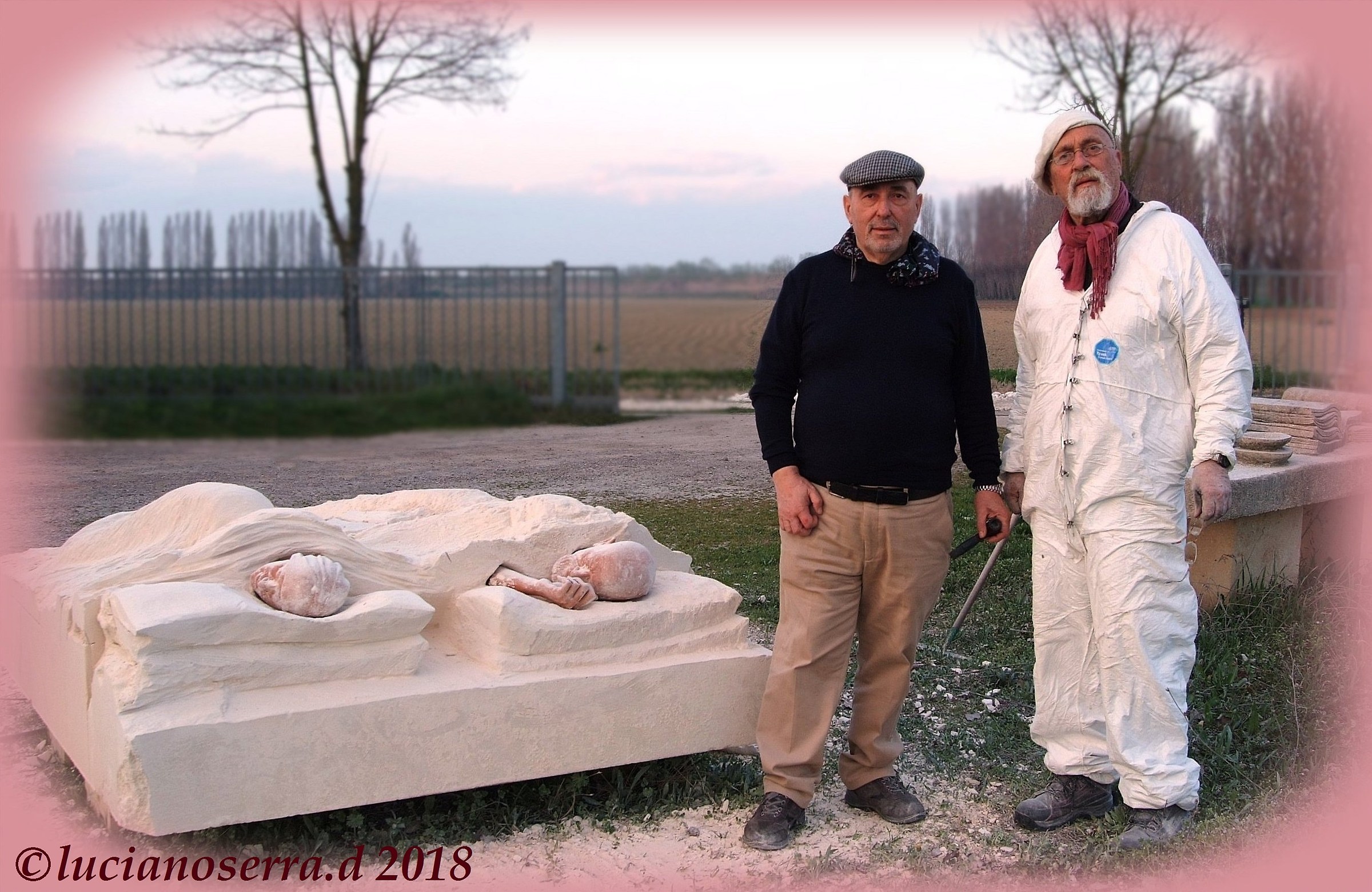 Nicola Zamboni con, a sinistra, l'amico Gianni Melloni