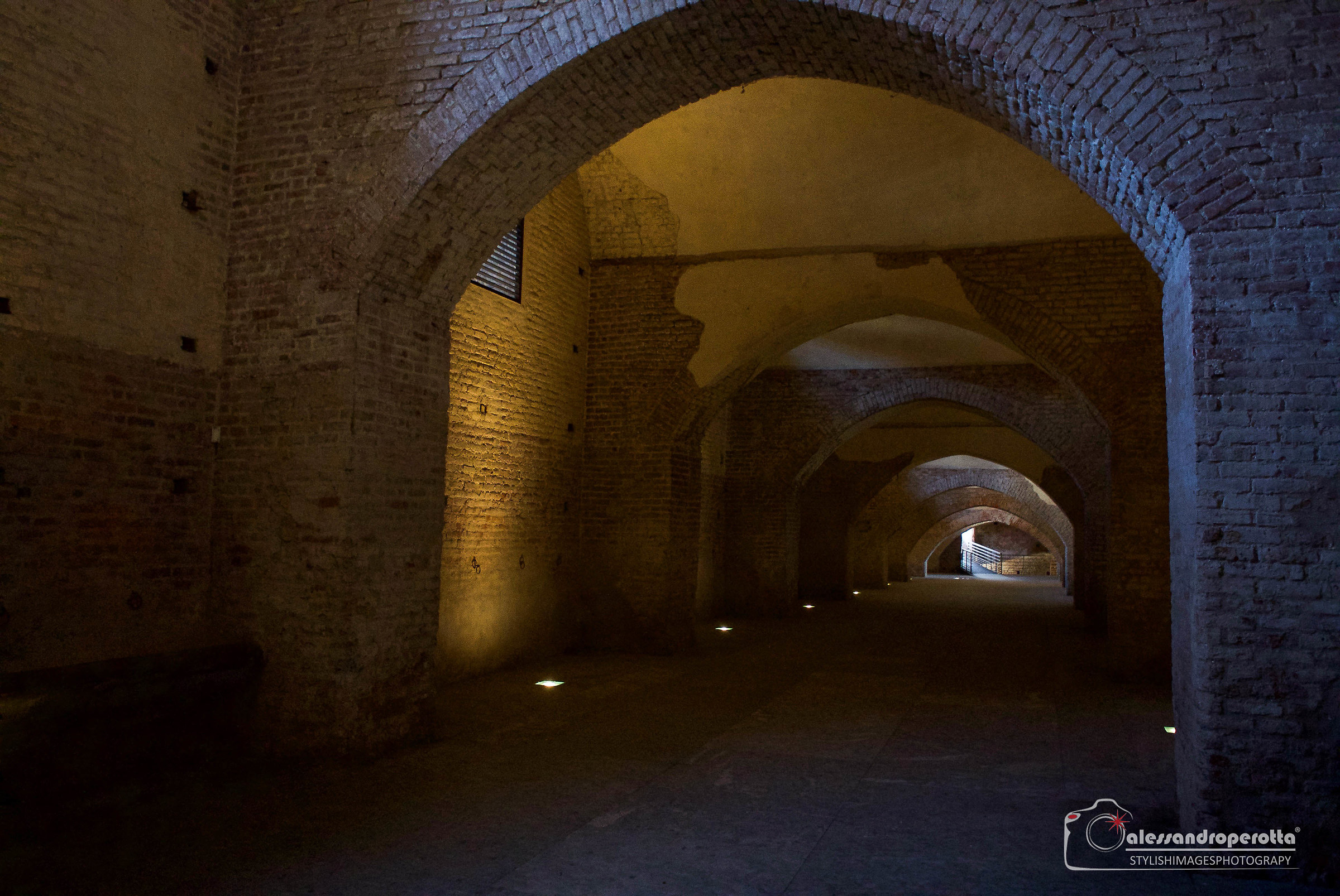 The road covered in Vigevano