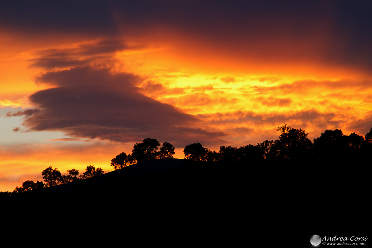 Sunset from the balcony of the house