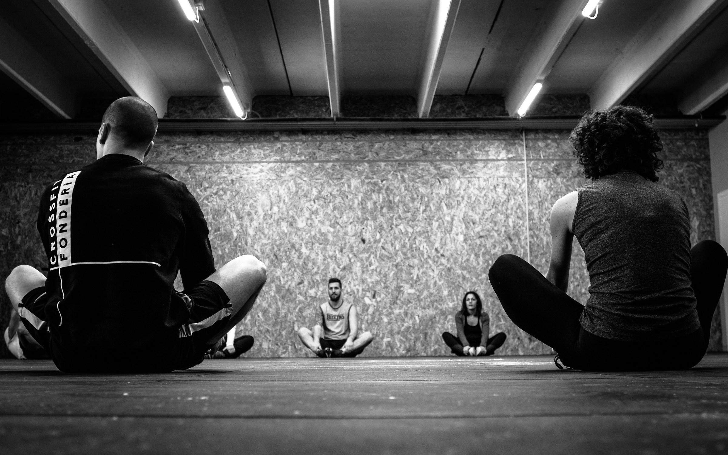 Stretching with the coach