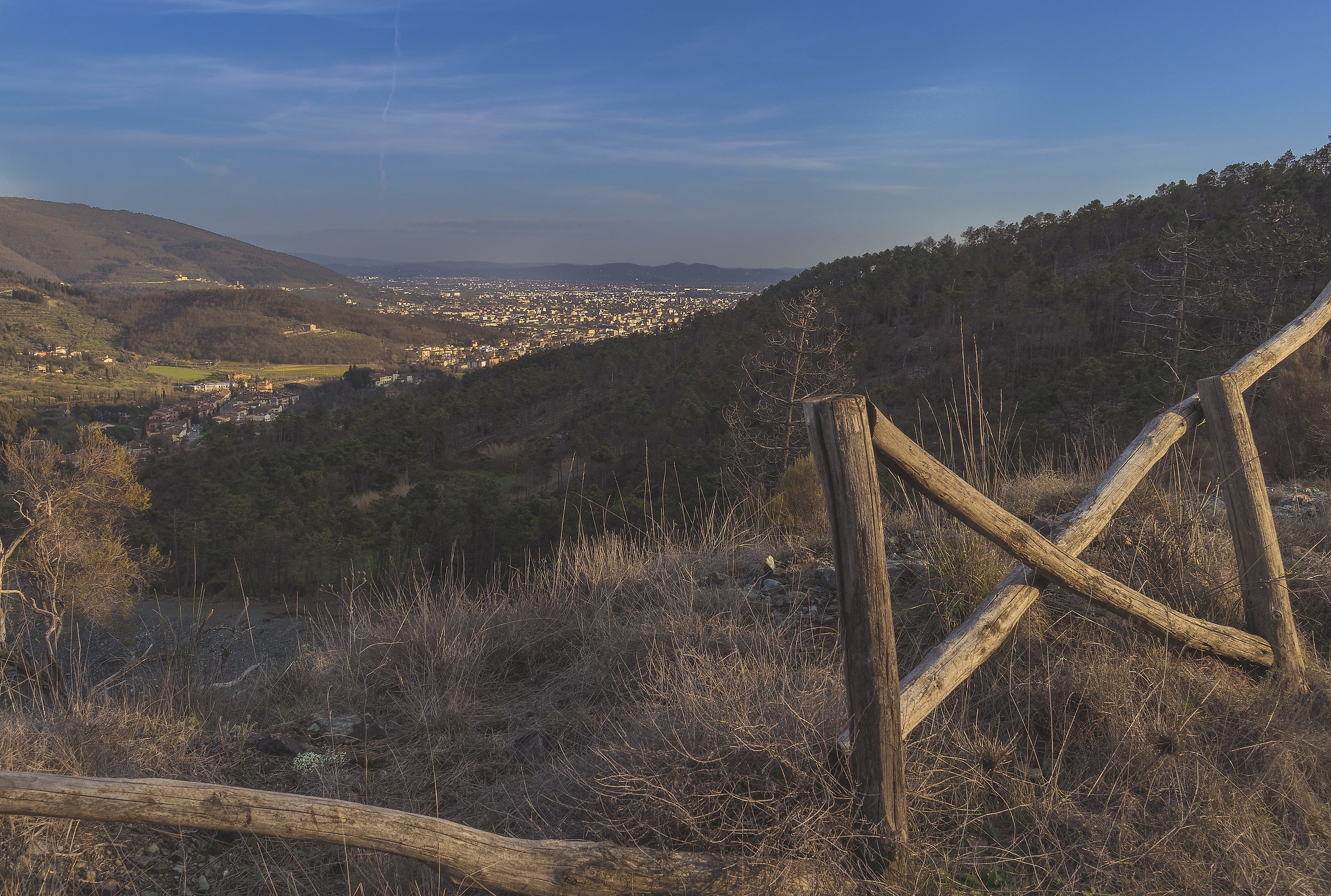 View of Meadow green marble quarries of Figline