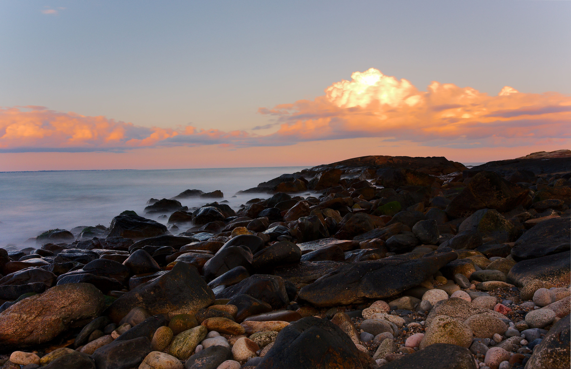Rocks, sea and clouds