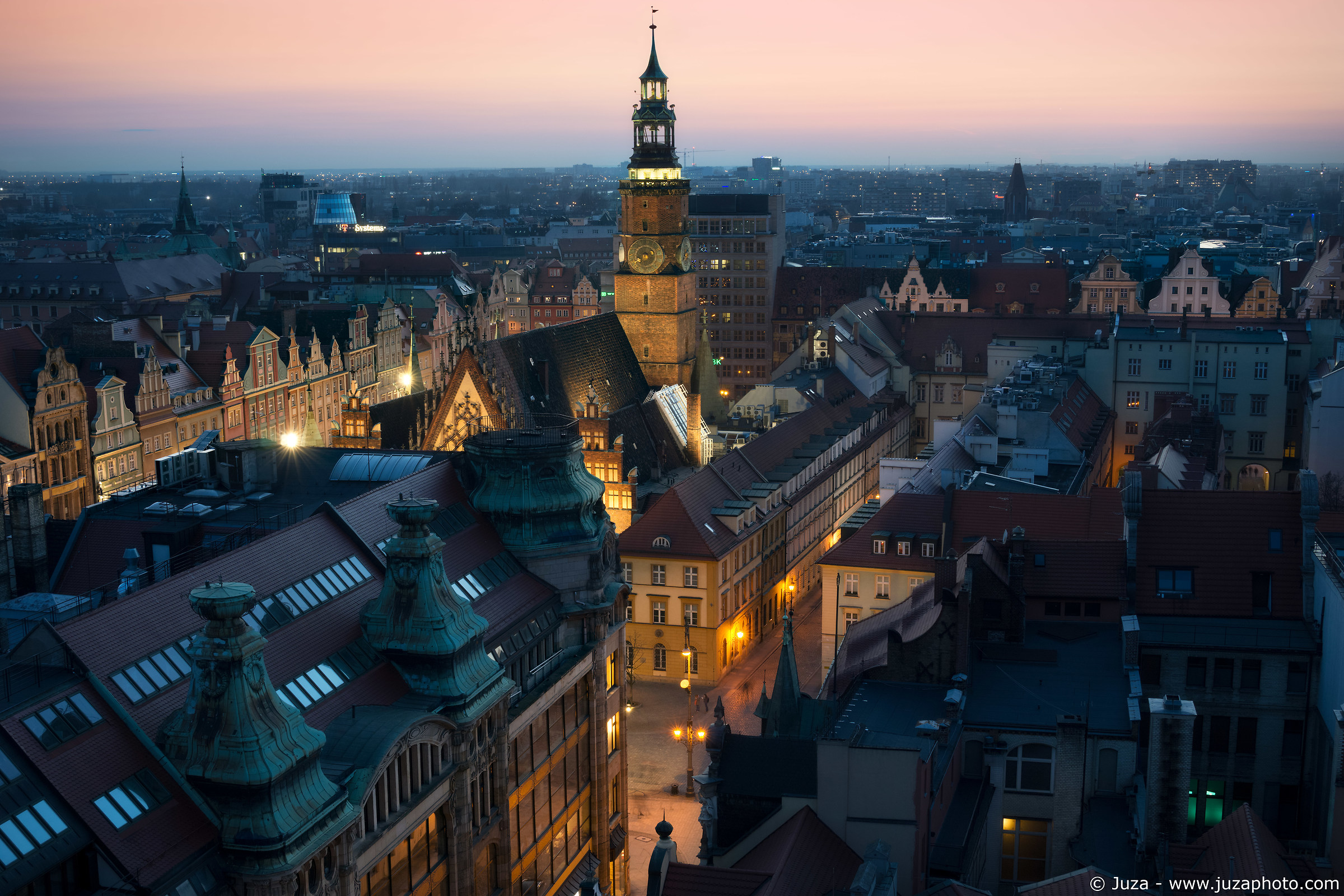 The blue hour in Wroclaw
