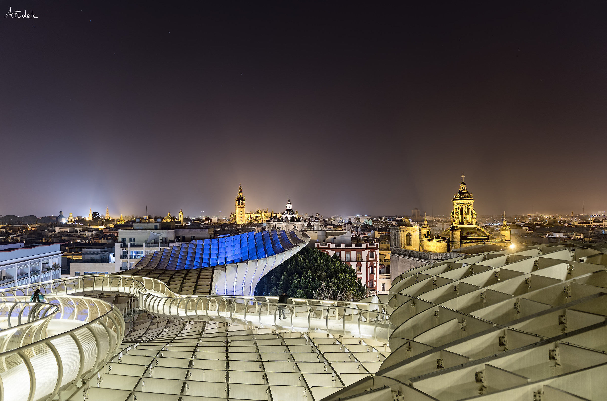The view of Seville from Metropol Parasol