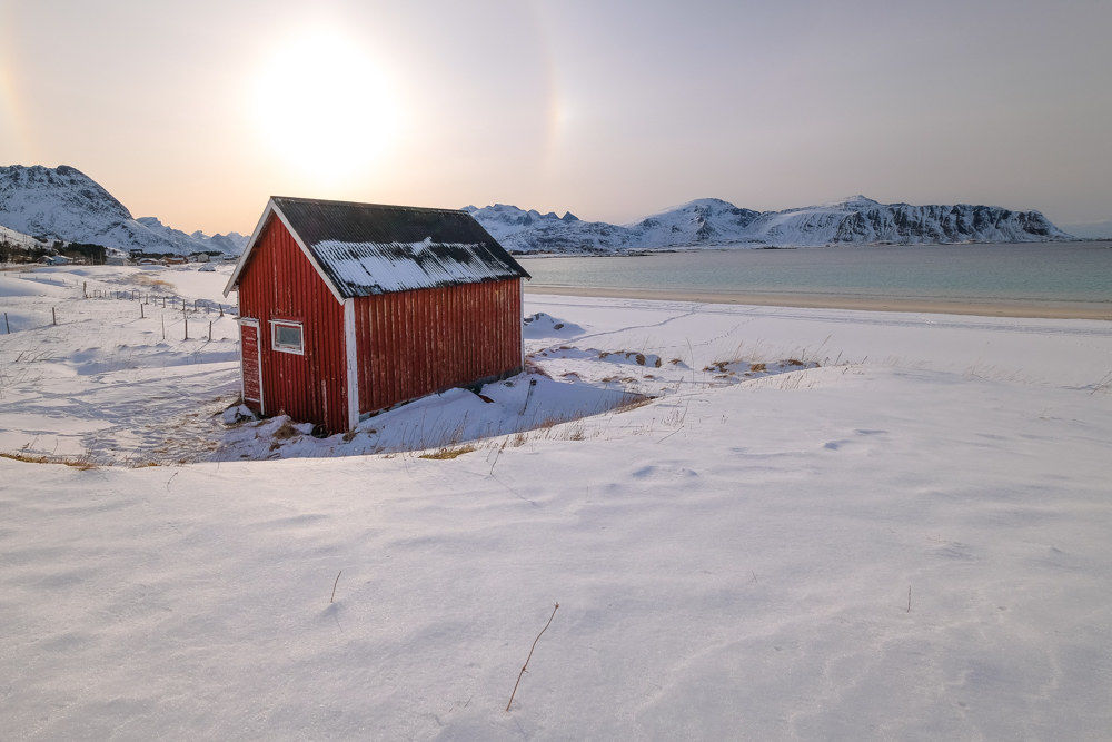 Snow on the beach