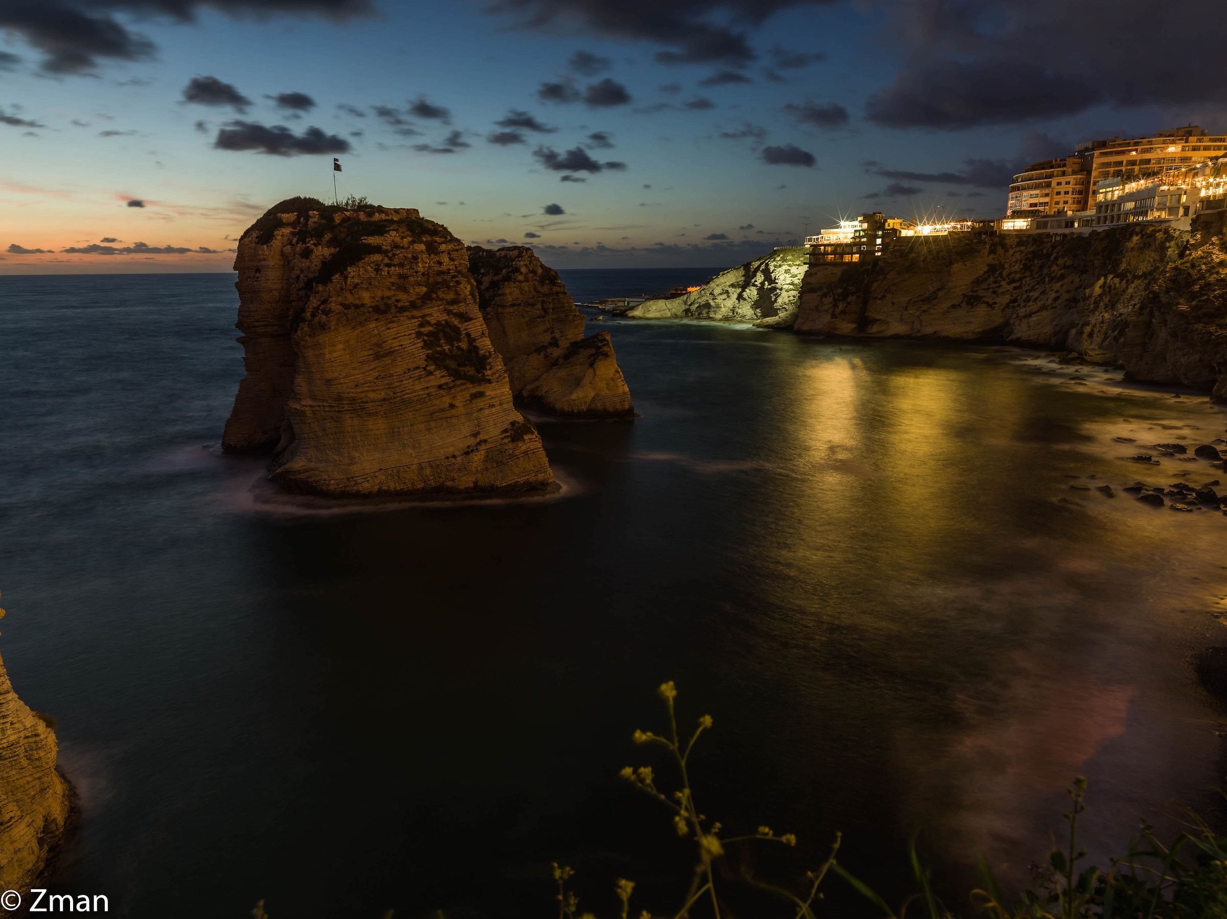 Tramonto alle rocce Al Raouche