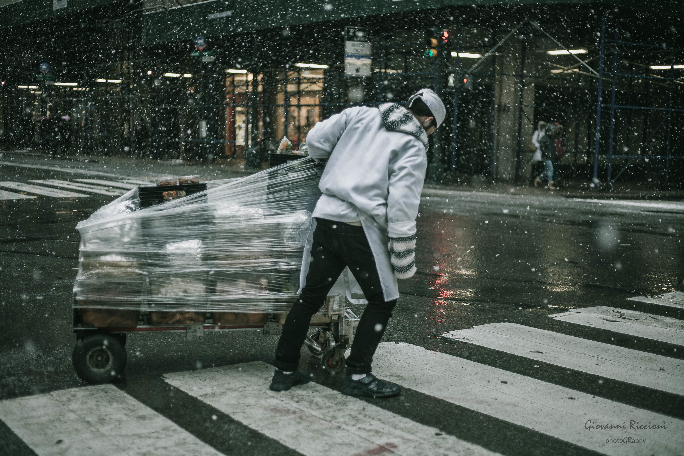 Snow and Daily scenes in Manhattan