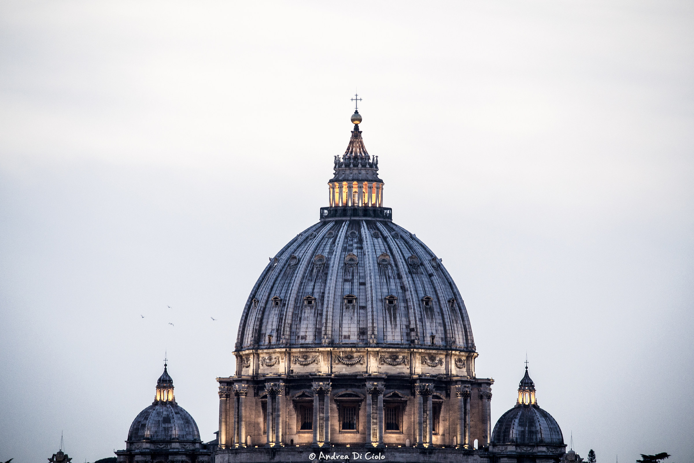 The dome of Saint Peter's Basilica in Rome