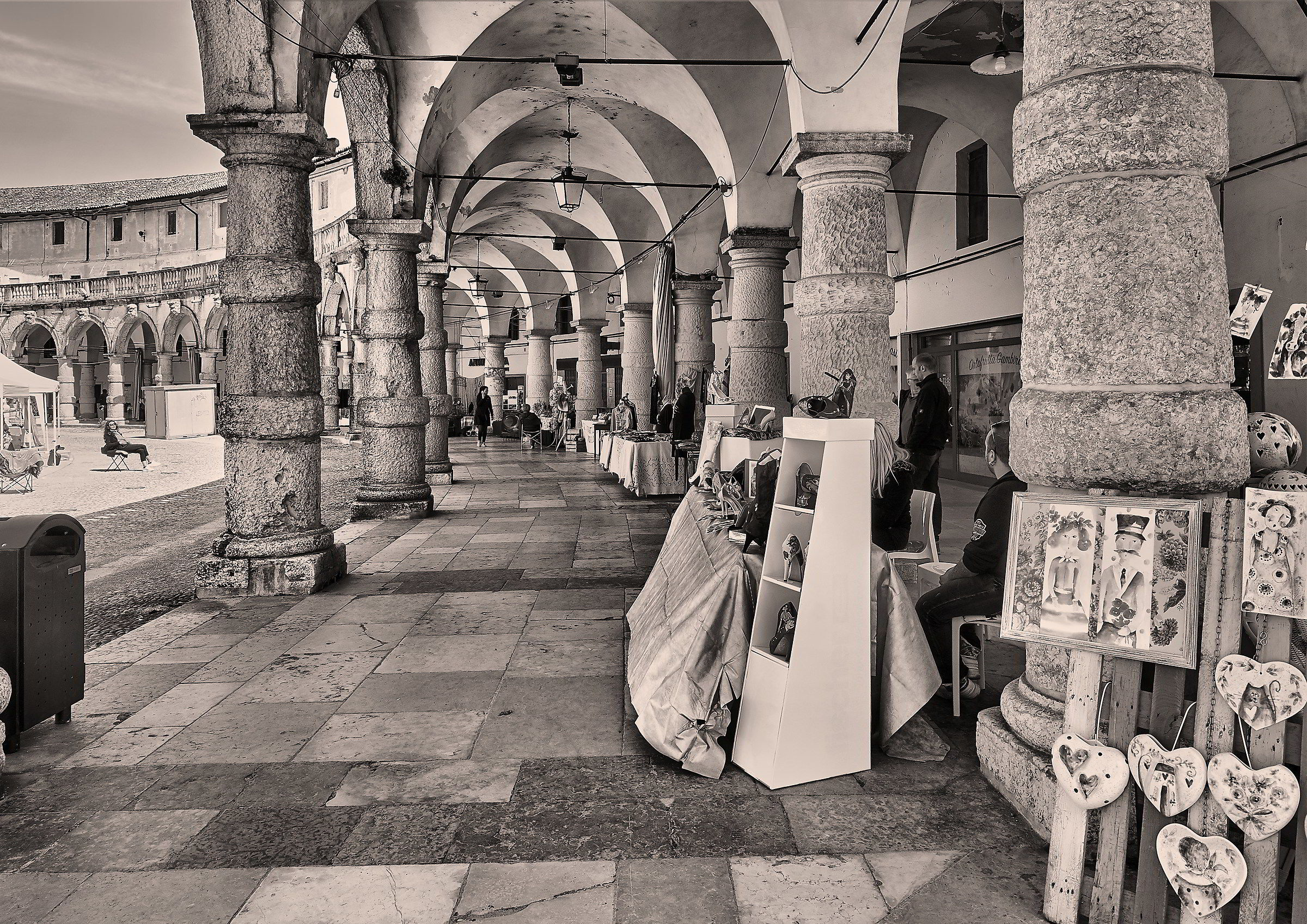 swap meet on the porch