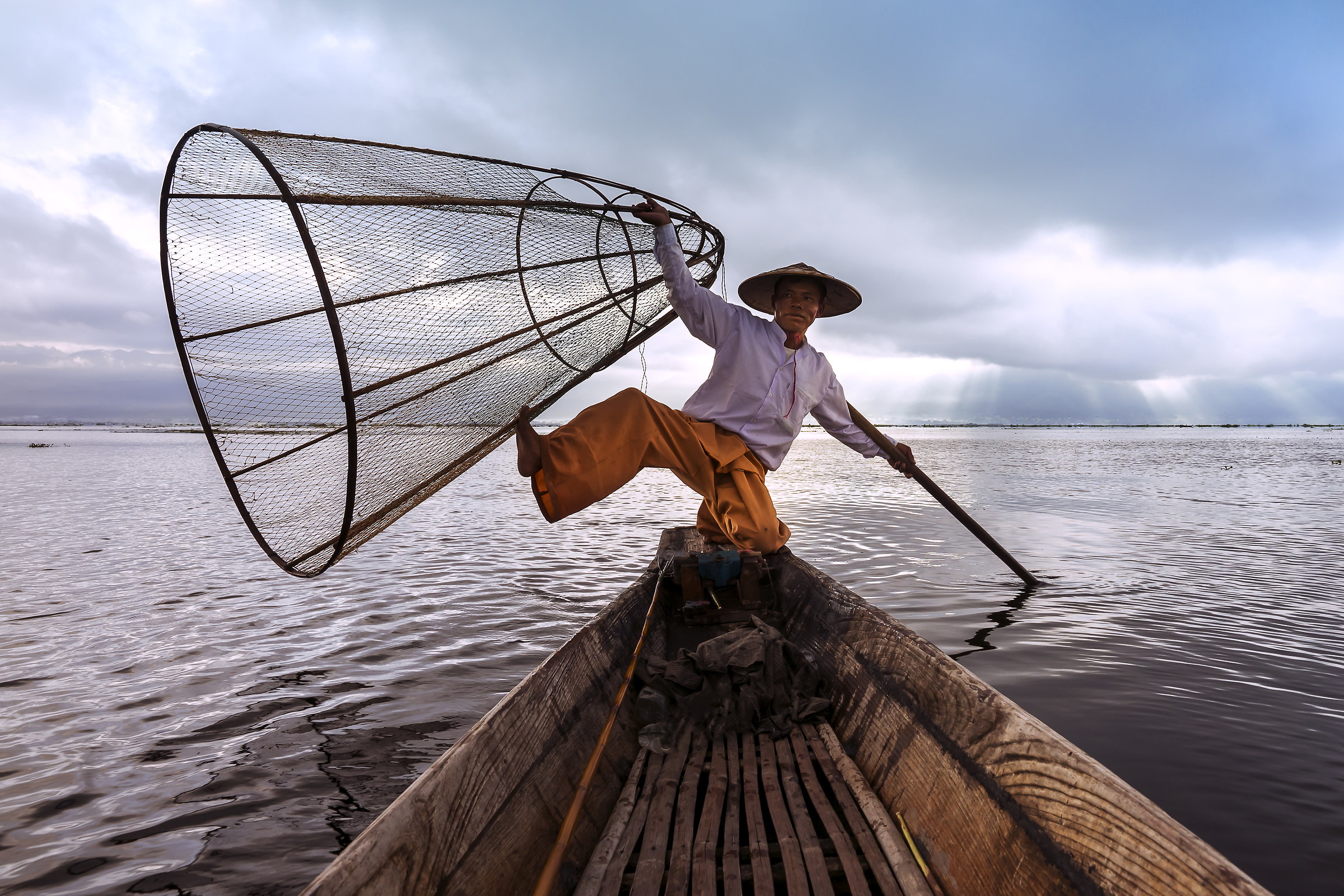 Un pescatore del lago Inle