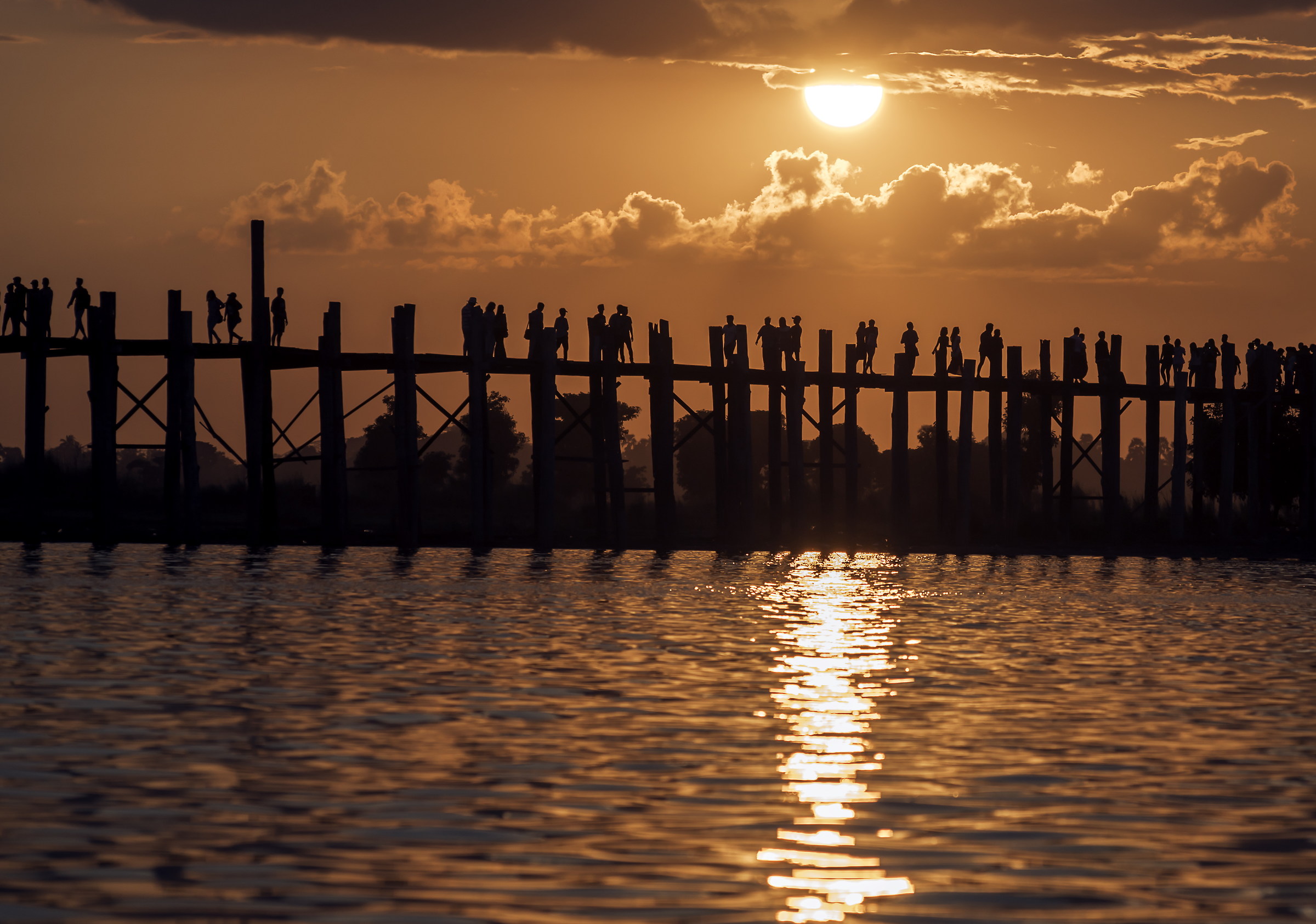 U Bein Bridge di Mandalay