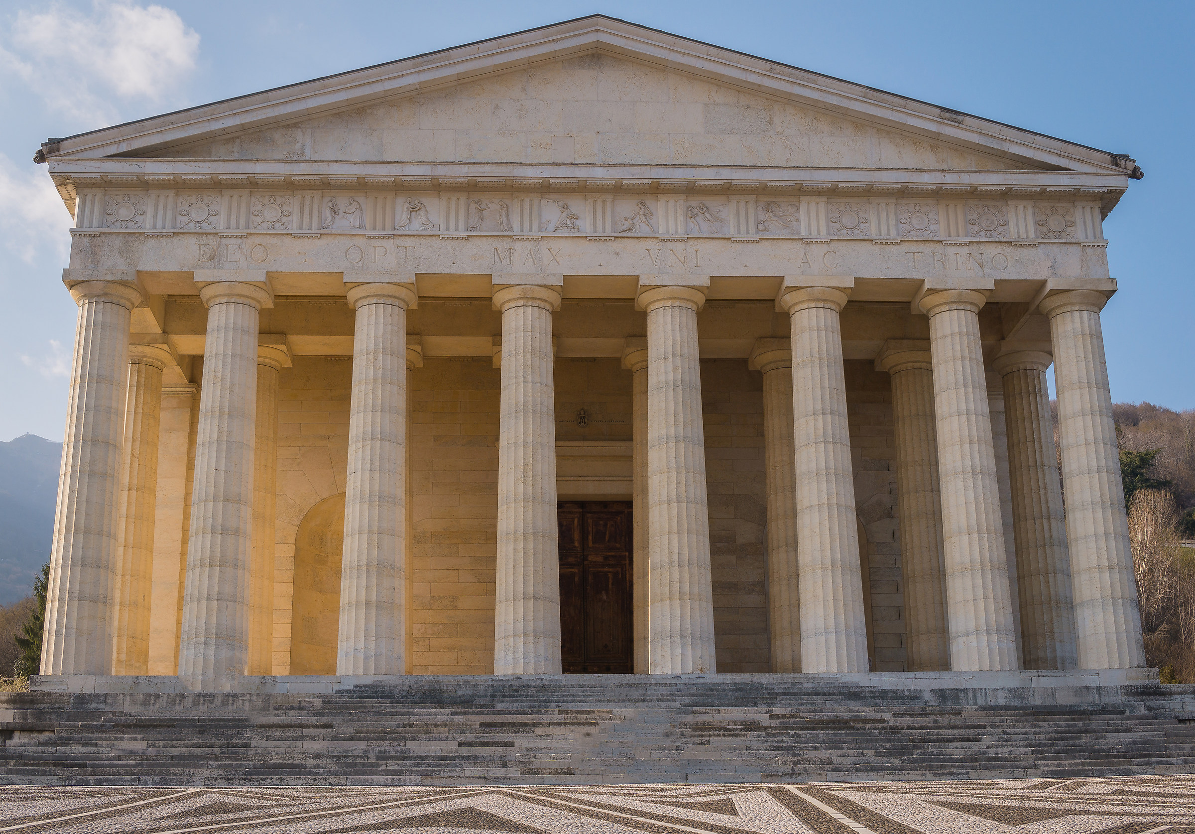 Temple of Possagno at sunset
