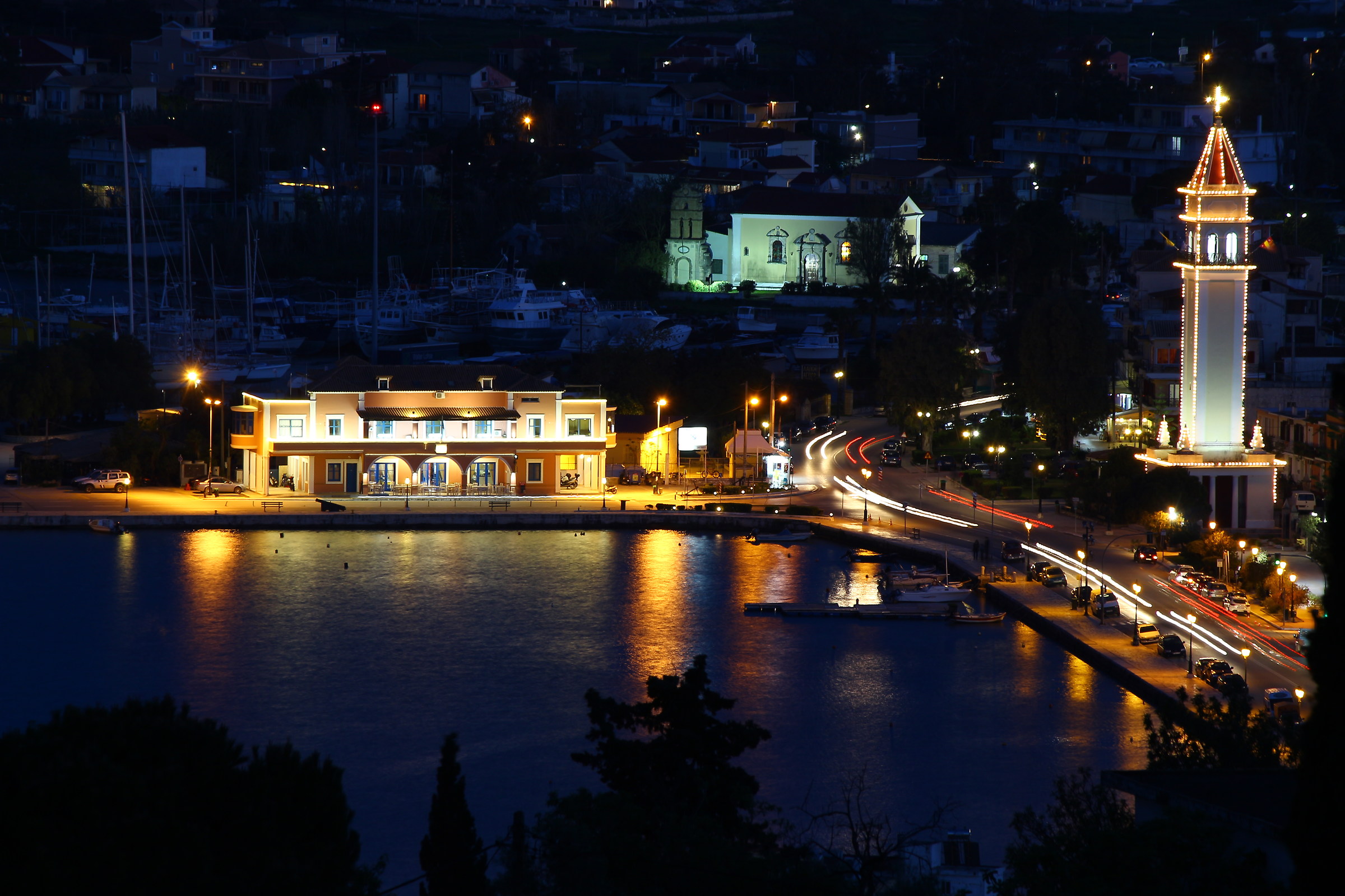 Zakynthos - The port at night