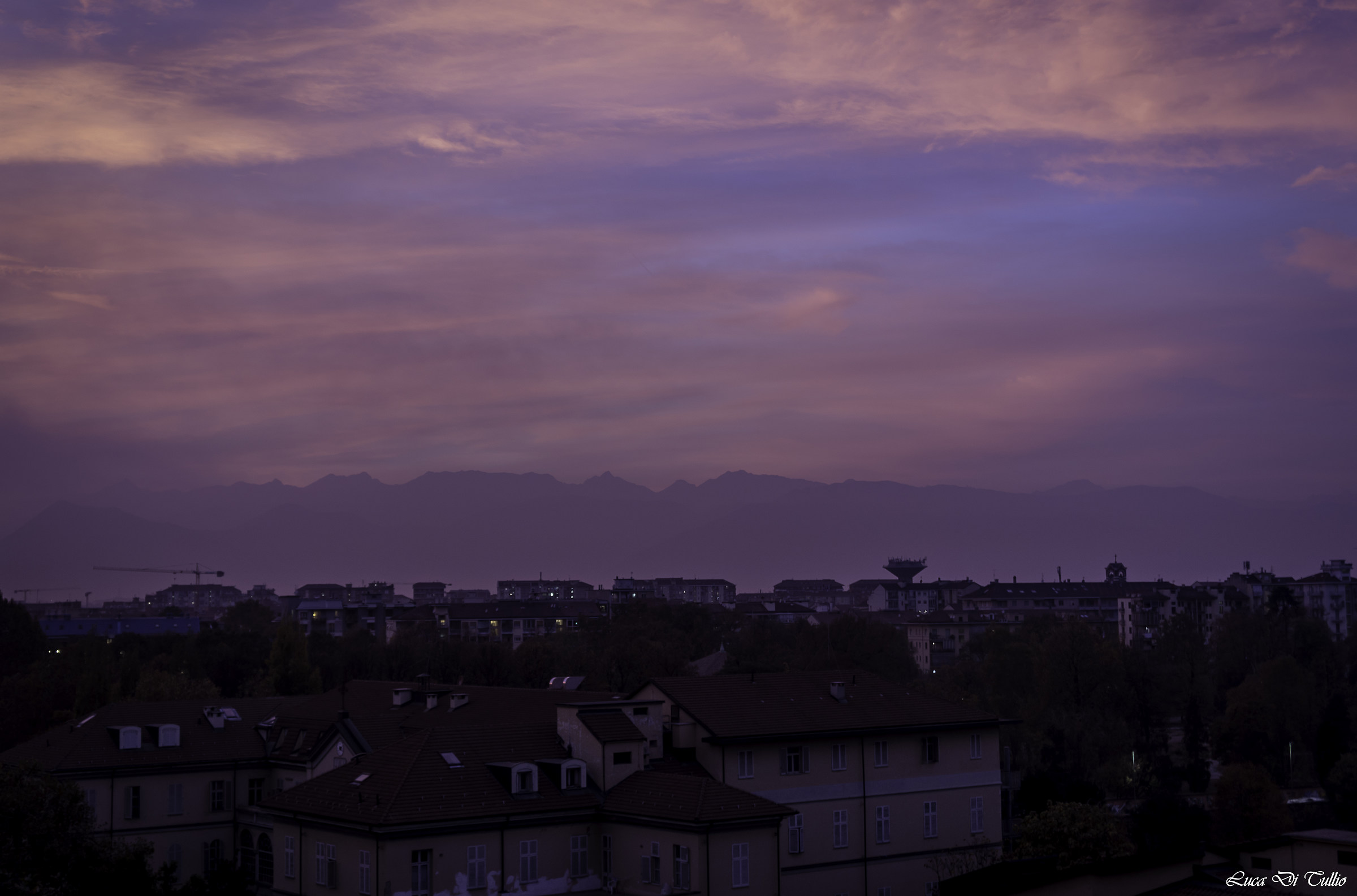 Sunset over the Alps
