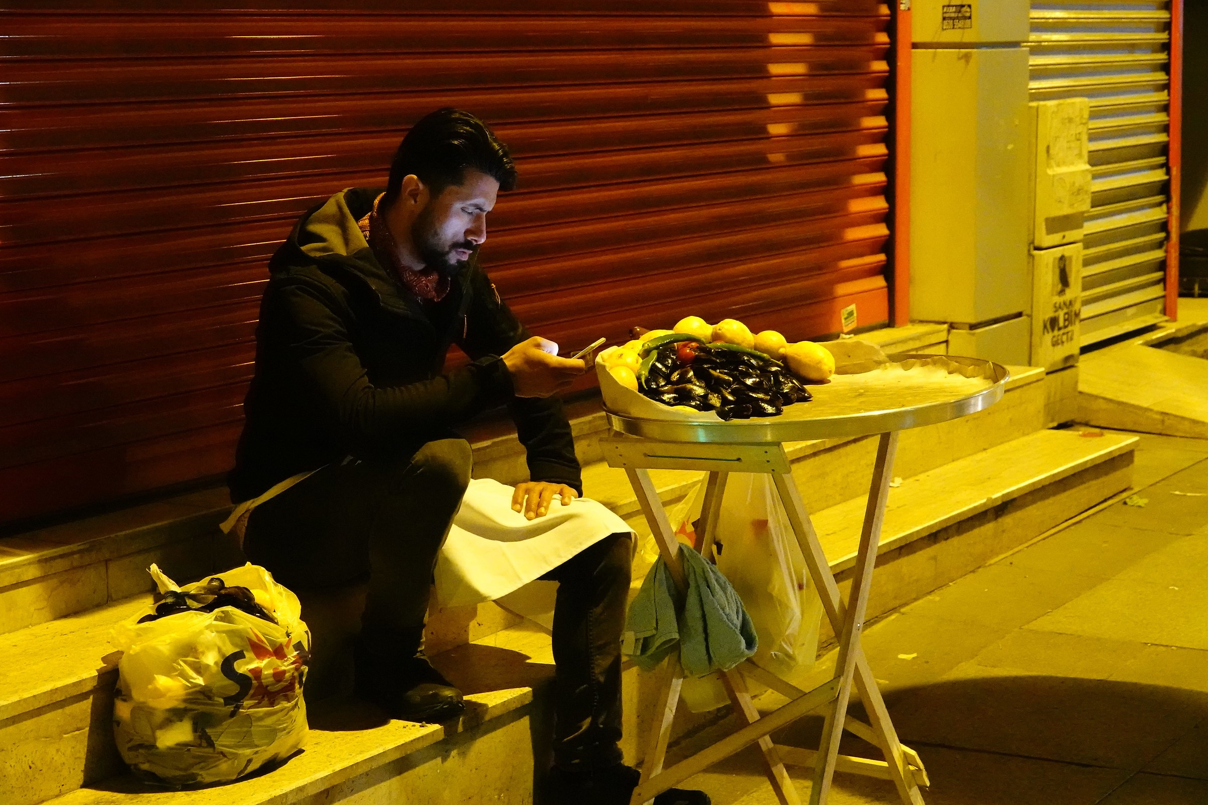 Il venditore di cozze