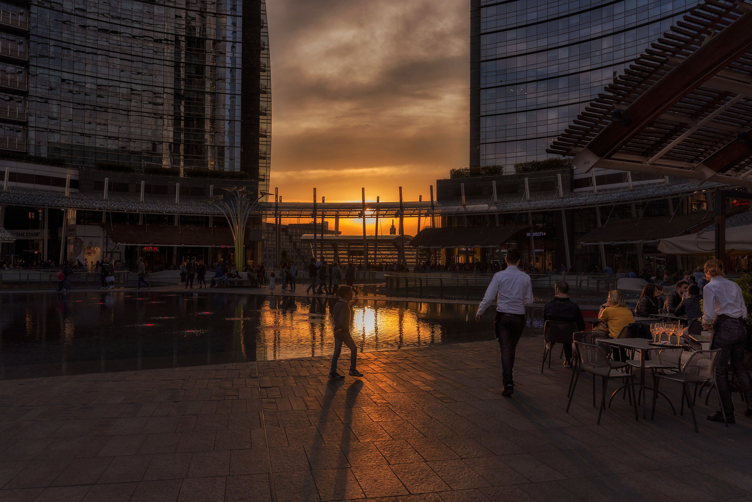 Sunset and happy hour