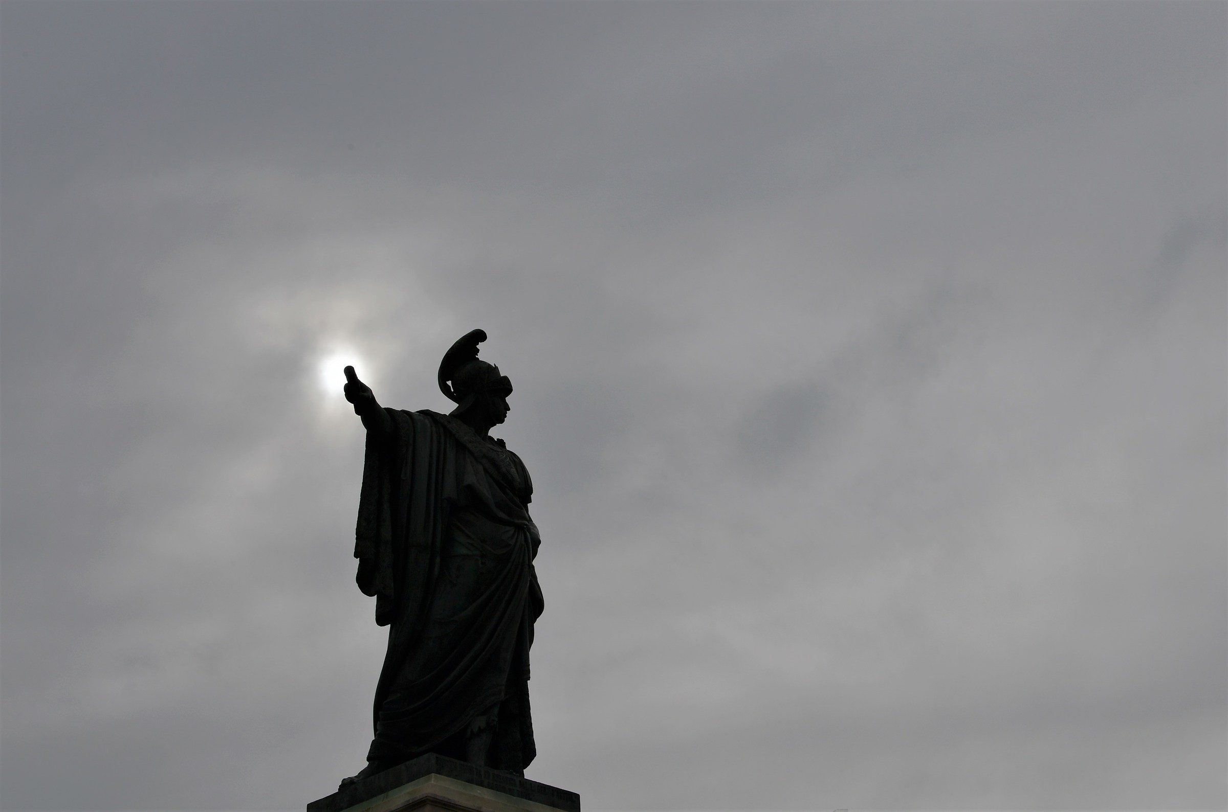 The monument to Carlo Felice in 1870