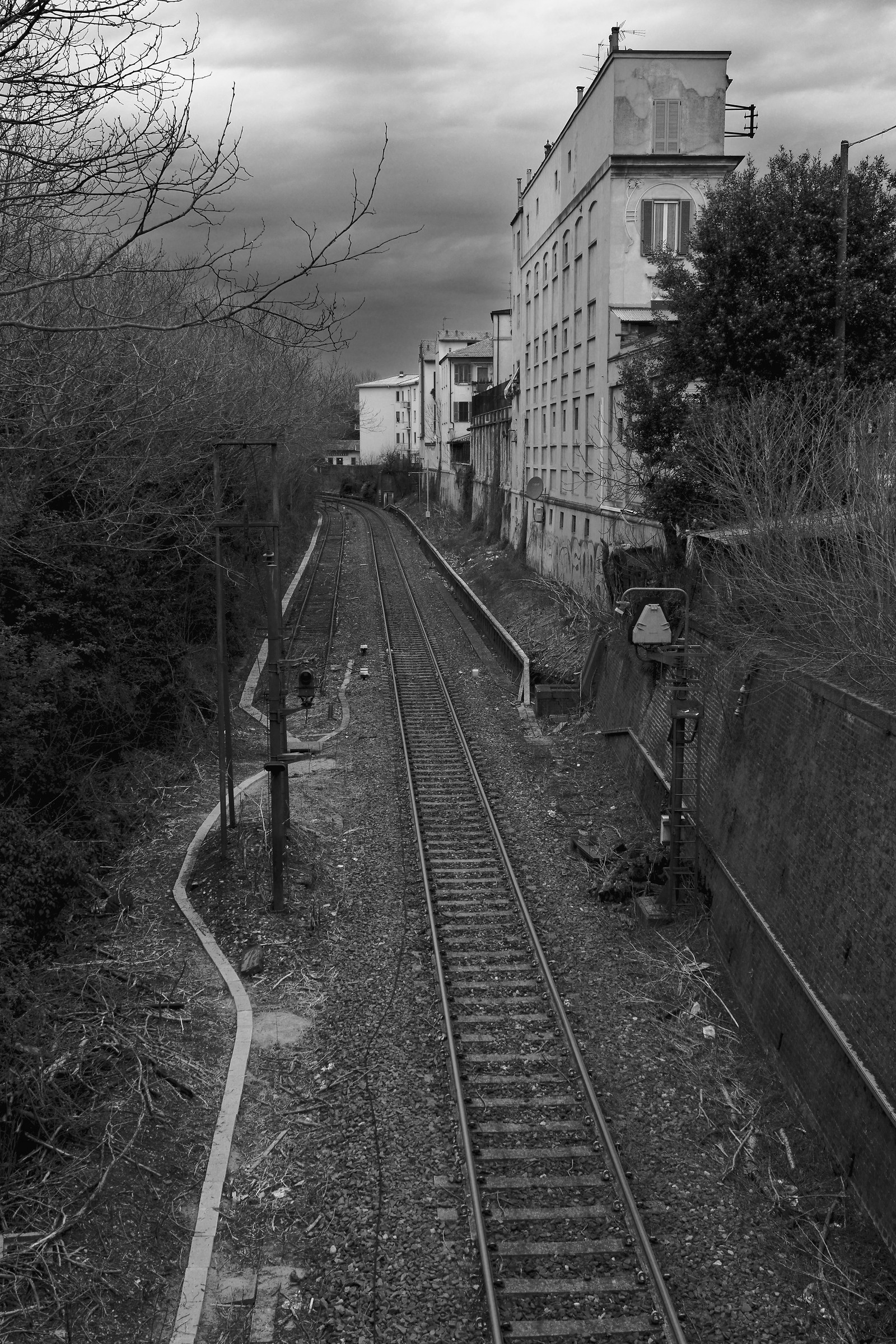 Leaden sky on the via ferrata