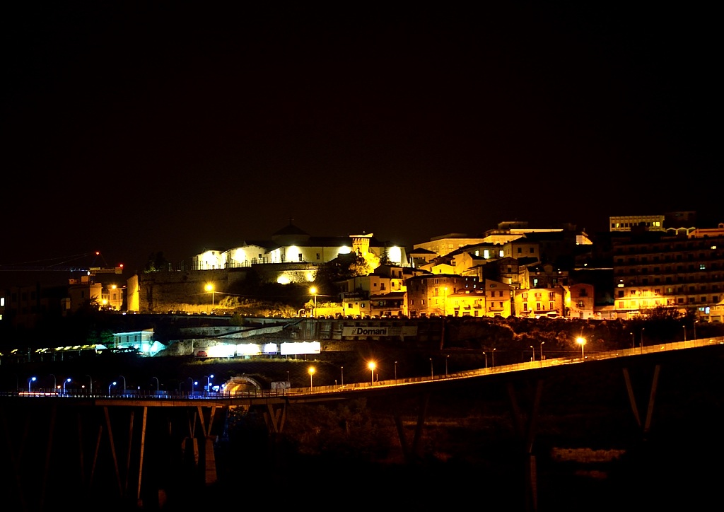Catanzaro Bridge at night Morandi