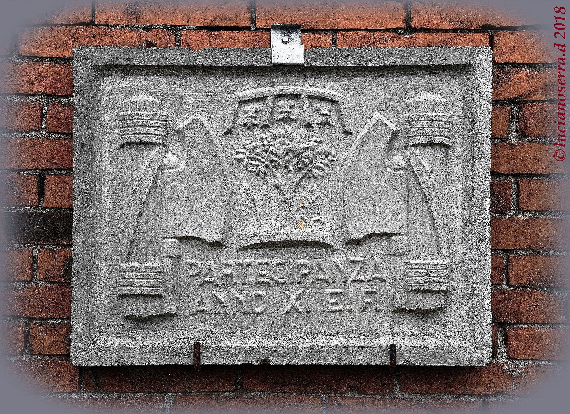 Vecchia lapide della Partecipanza Agraria dell'E. F.