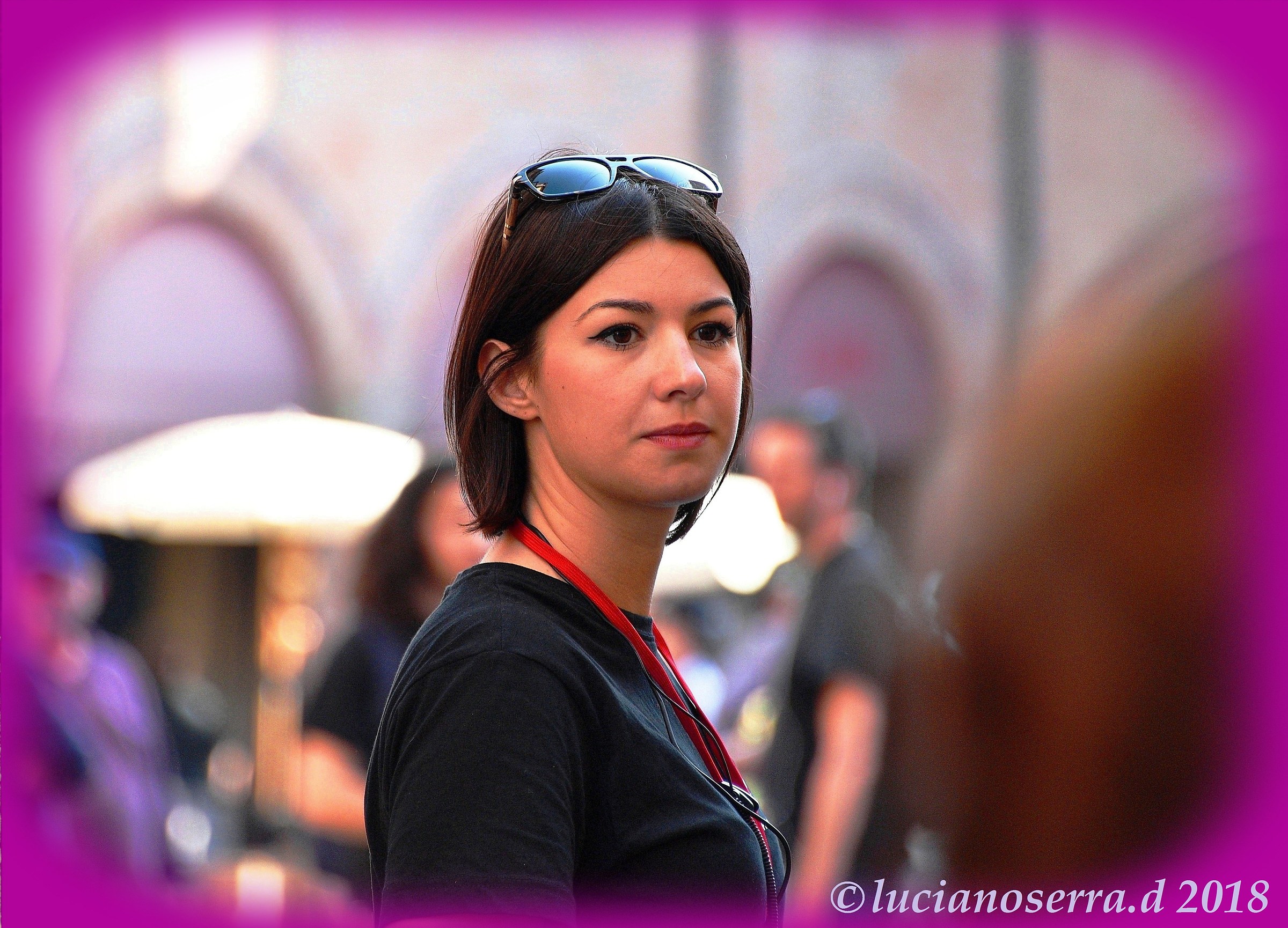 Ginevra Lamborghini sul set del film Lamborghini