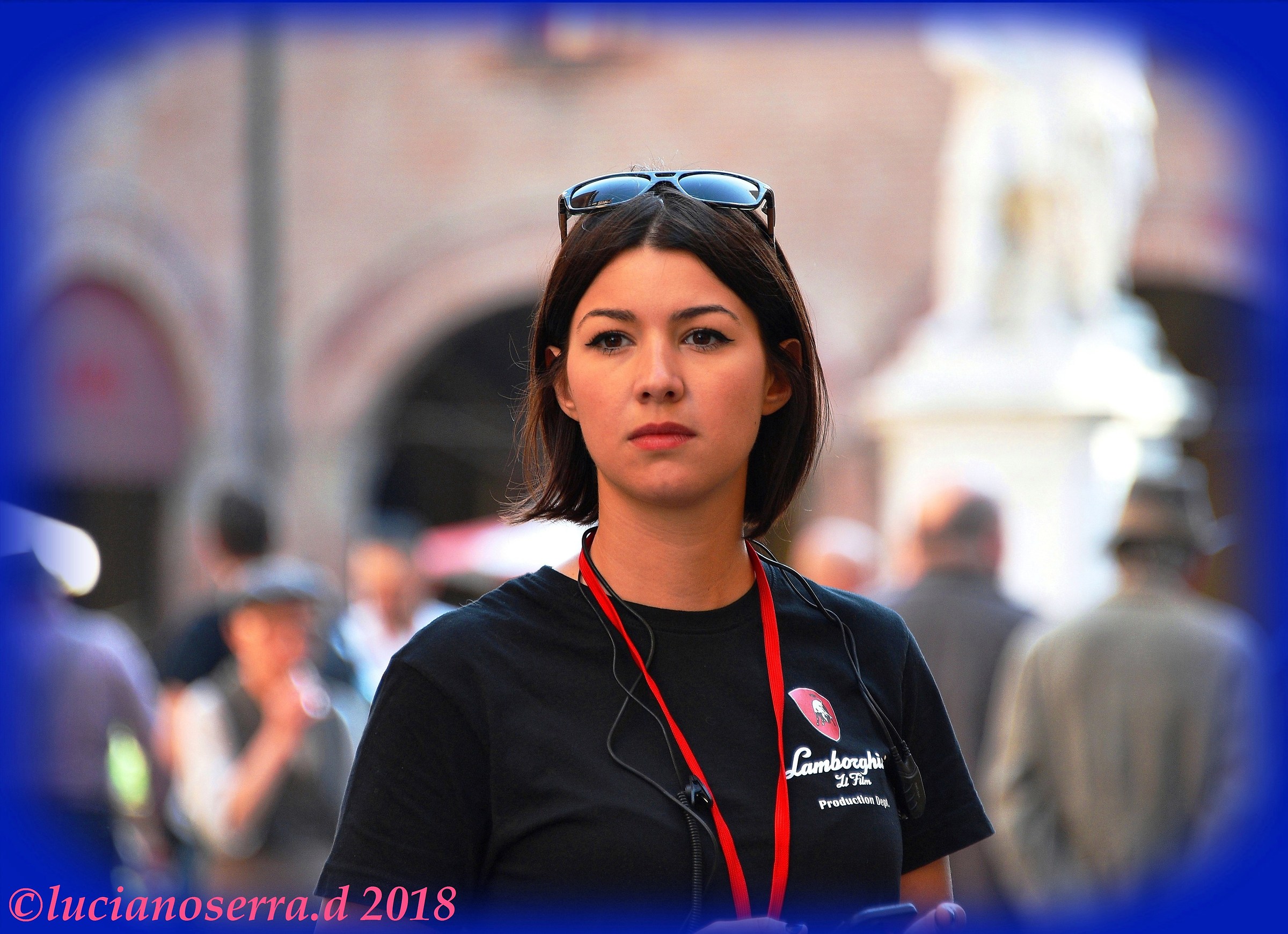 Ginevra Lamborghini sul set del film Lamborghini