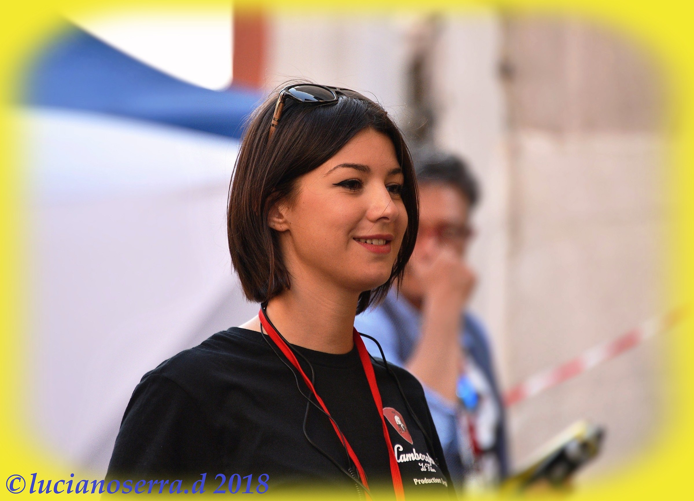 Ginevra Lamborghini sul set del film "Lamborghini"